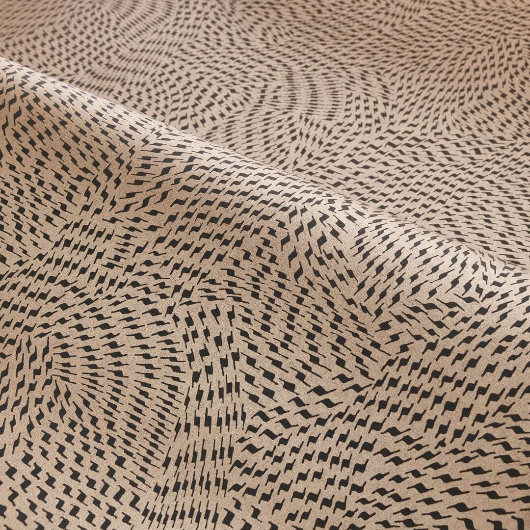 Tapeta s abstraktným vzorom PASSY - DORE/NOIR hnedá s čiernou