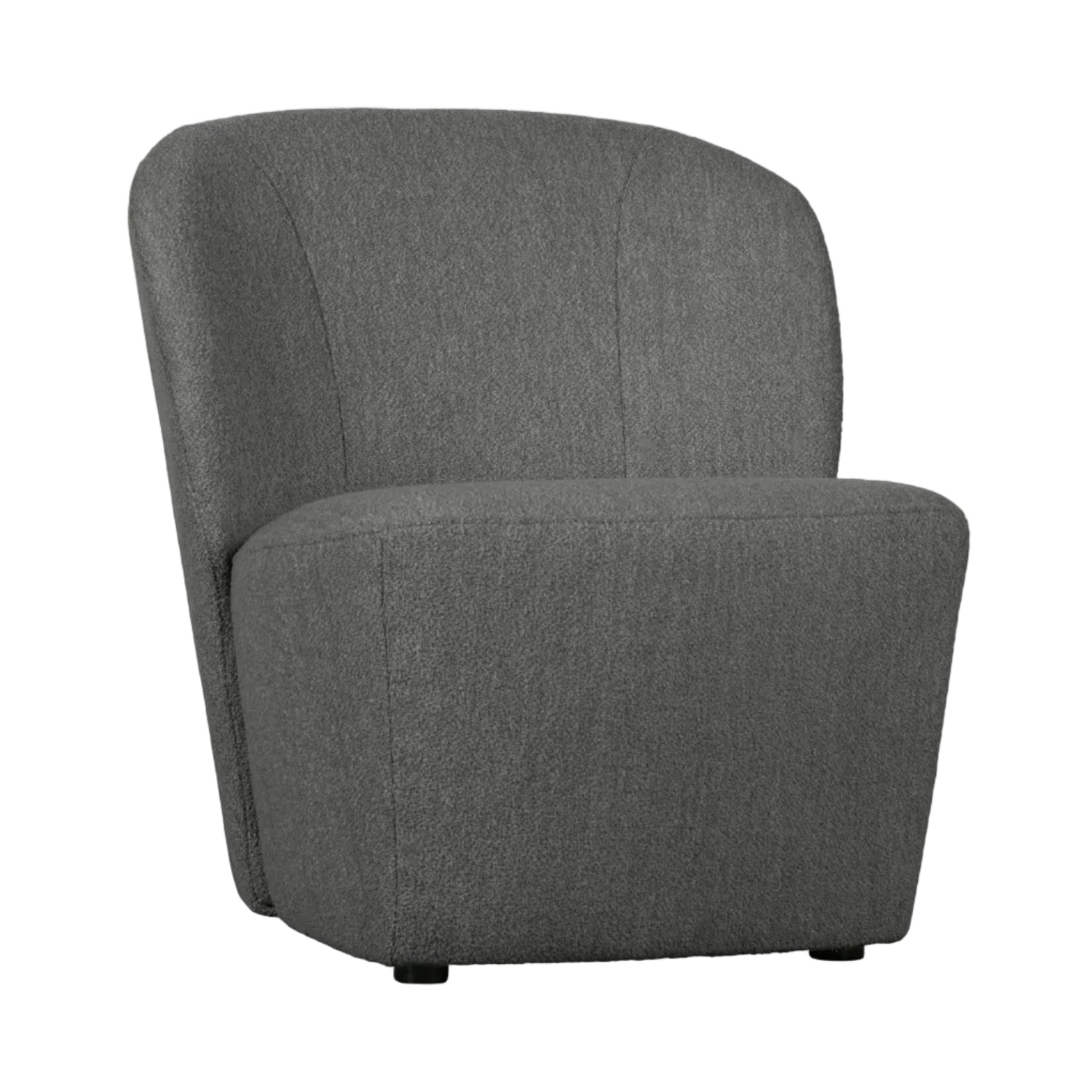 Fotel LOFTY tmavosivý bouclé