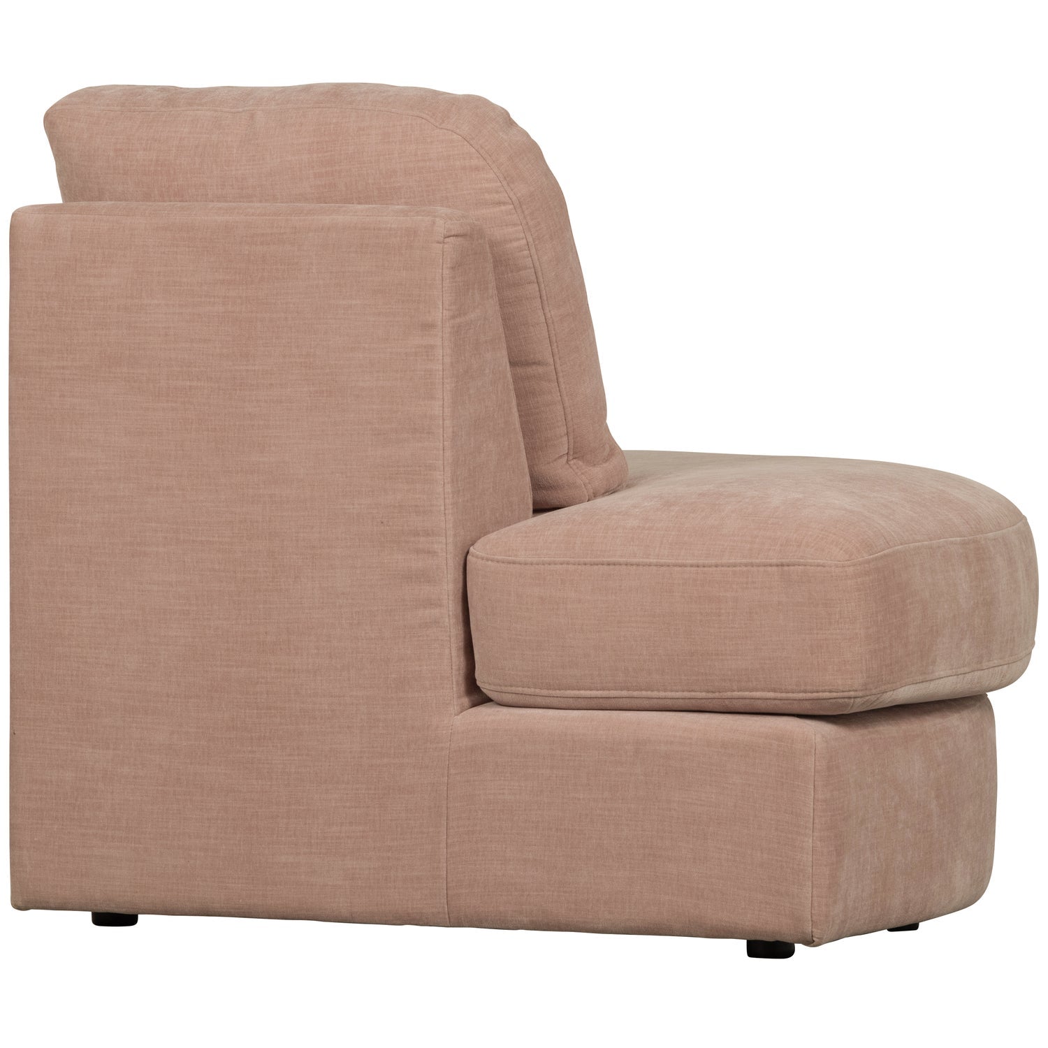 Sofa FAMILY - otvorený modul ľavostranný ružový