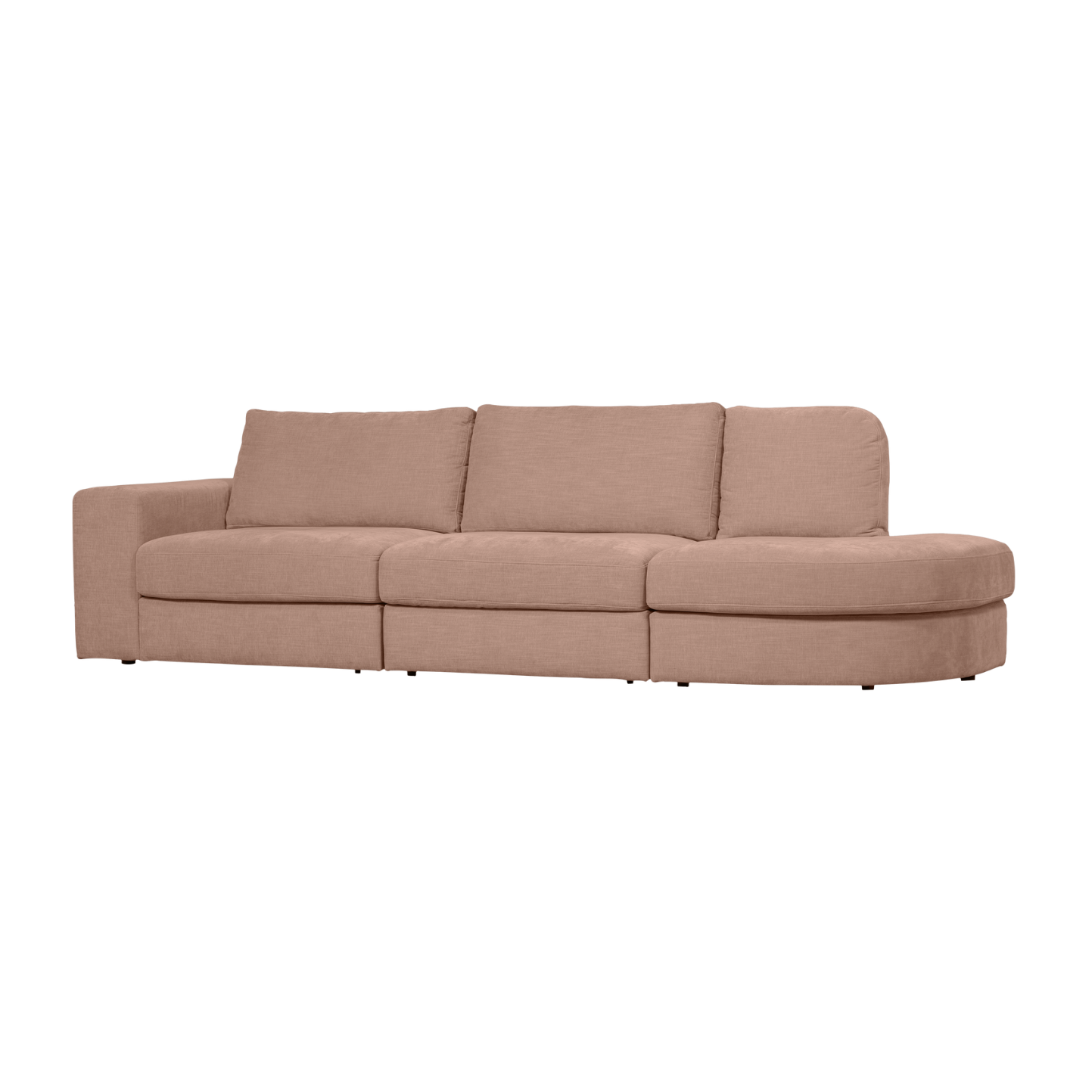Right-facing open FAMILY sofa in pink