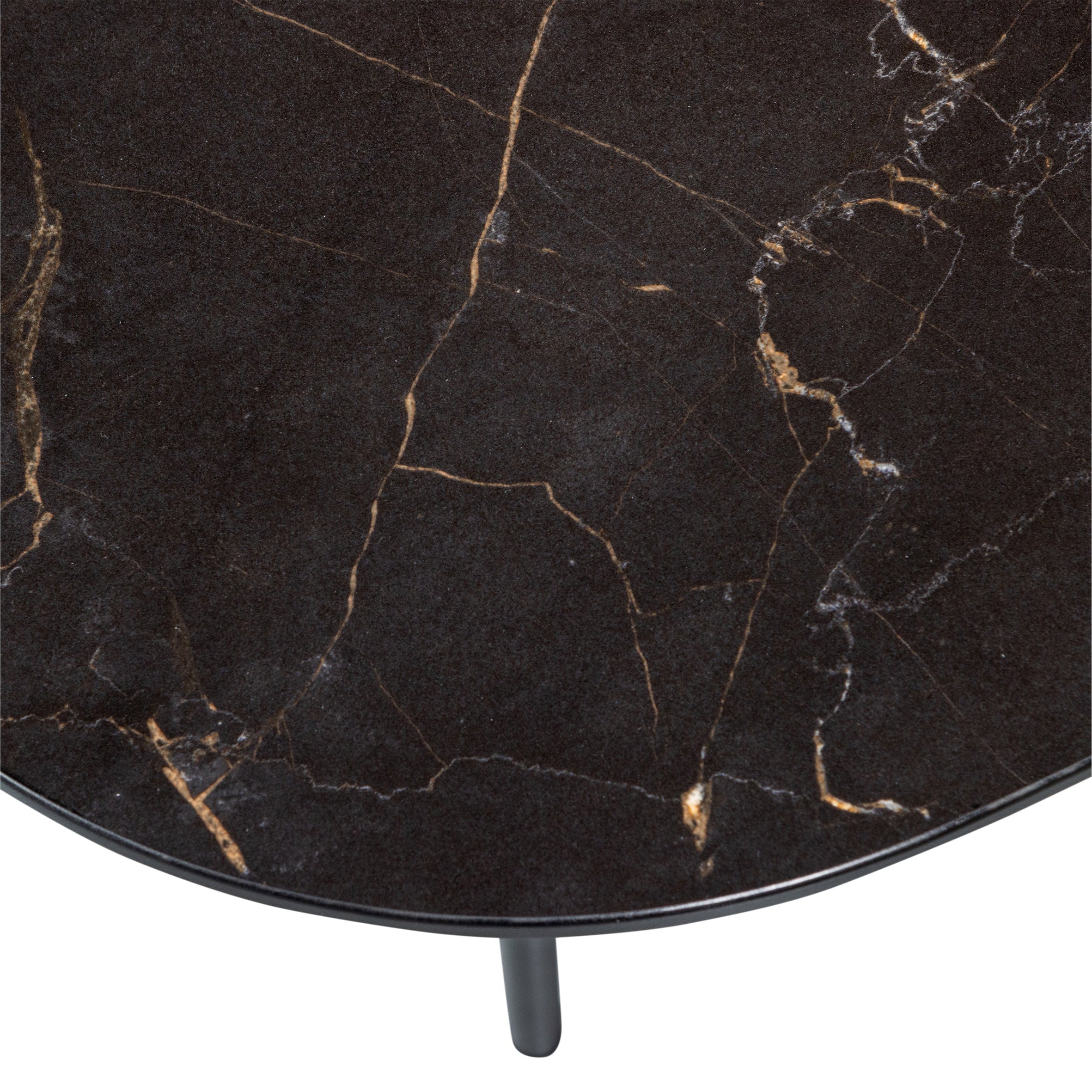 Vajen coffee table black glazed porcelain