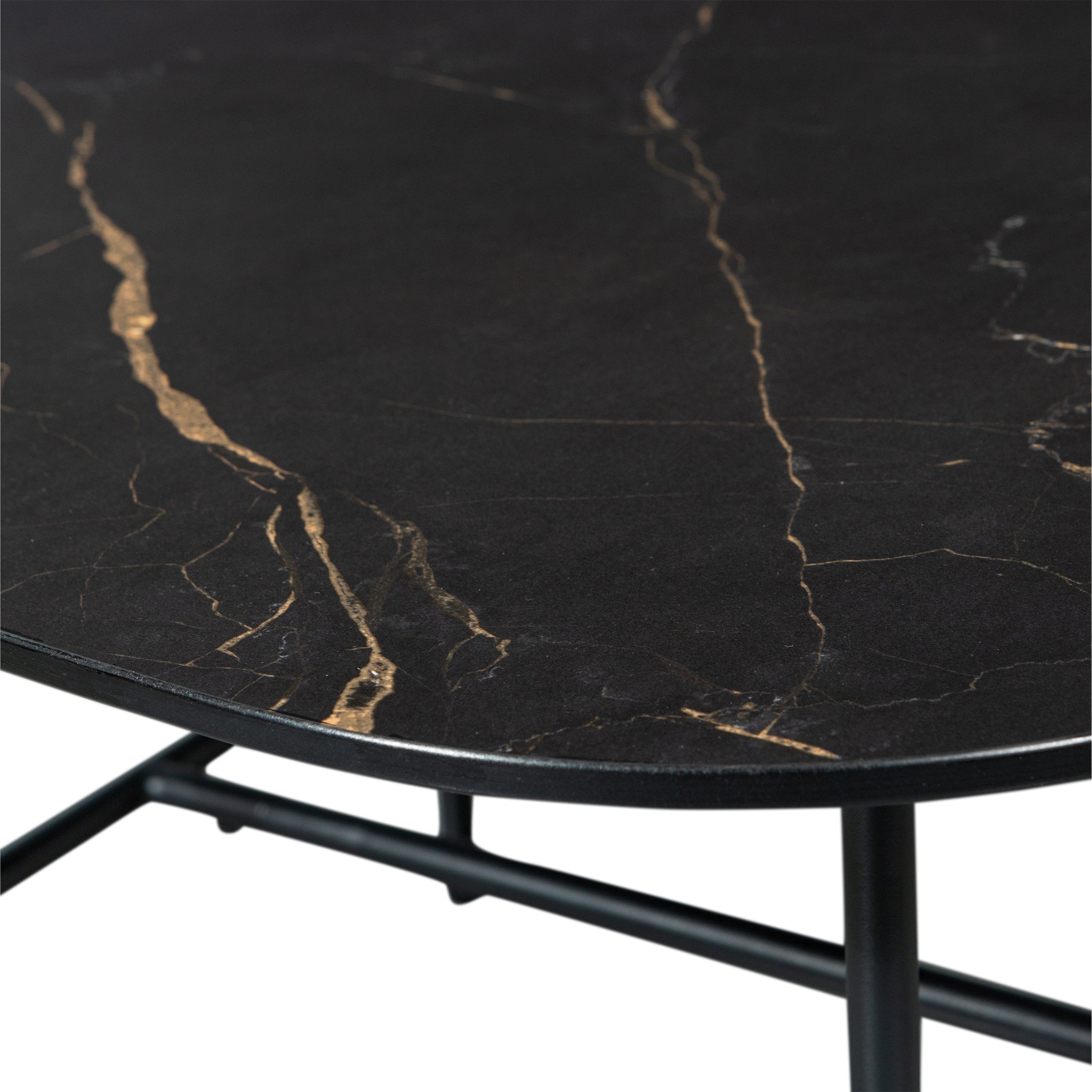 Vajen coffee table black glazed porcelain