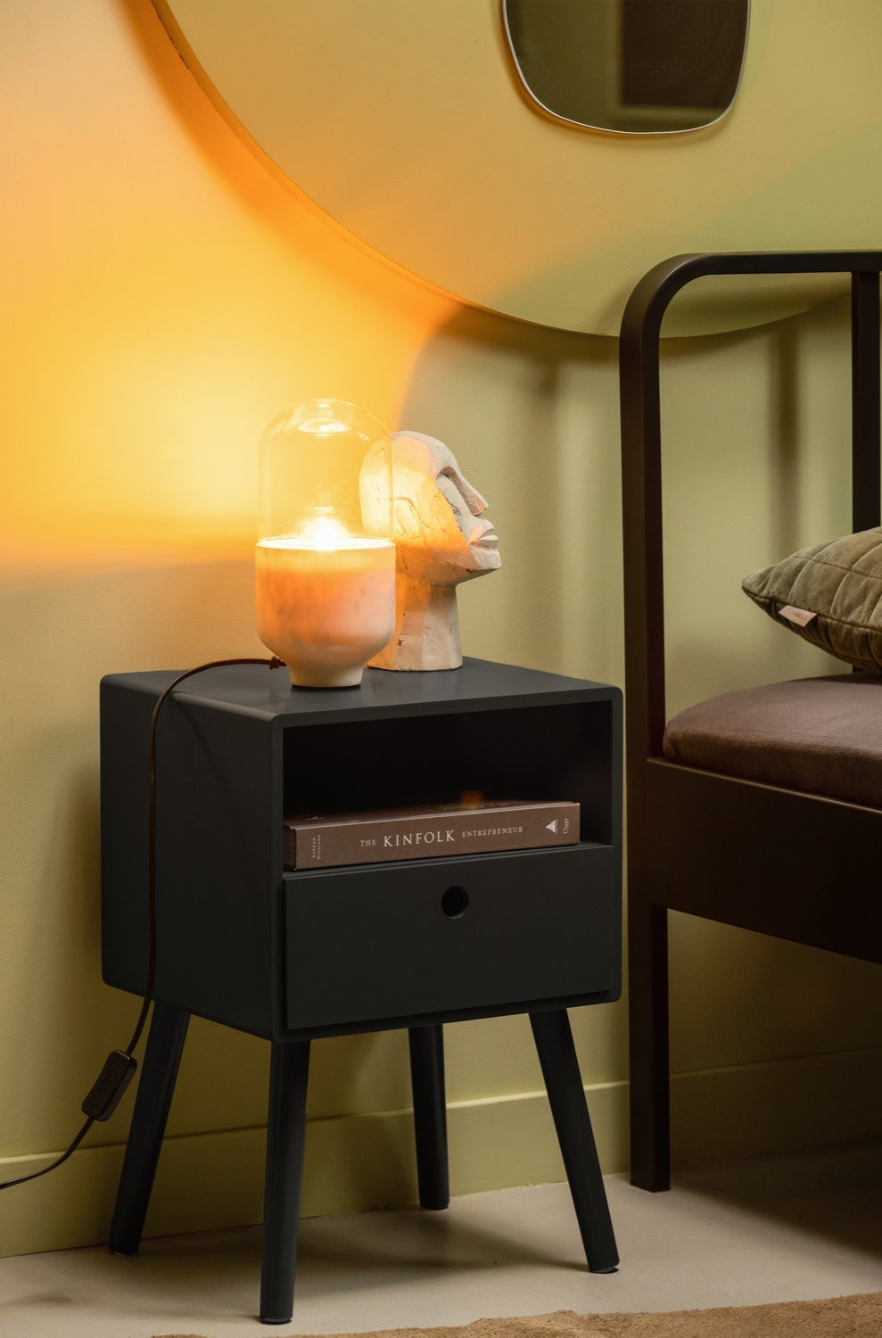 Ozzy black night cabinet