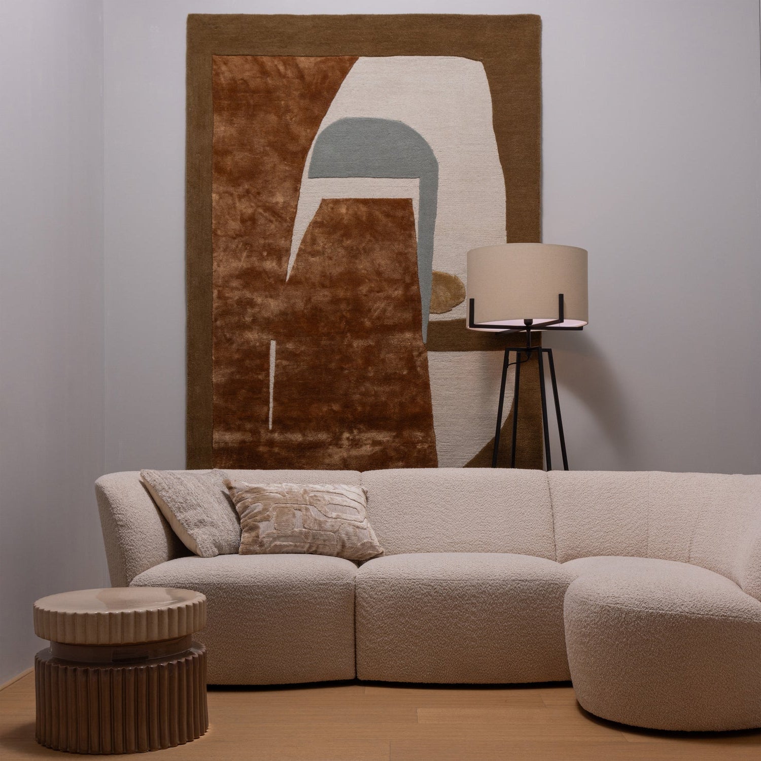 Right -sided Coco cream boucle