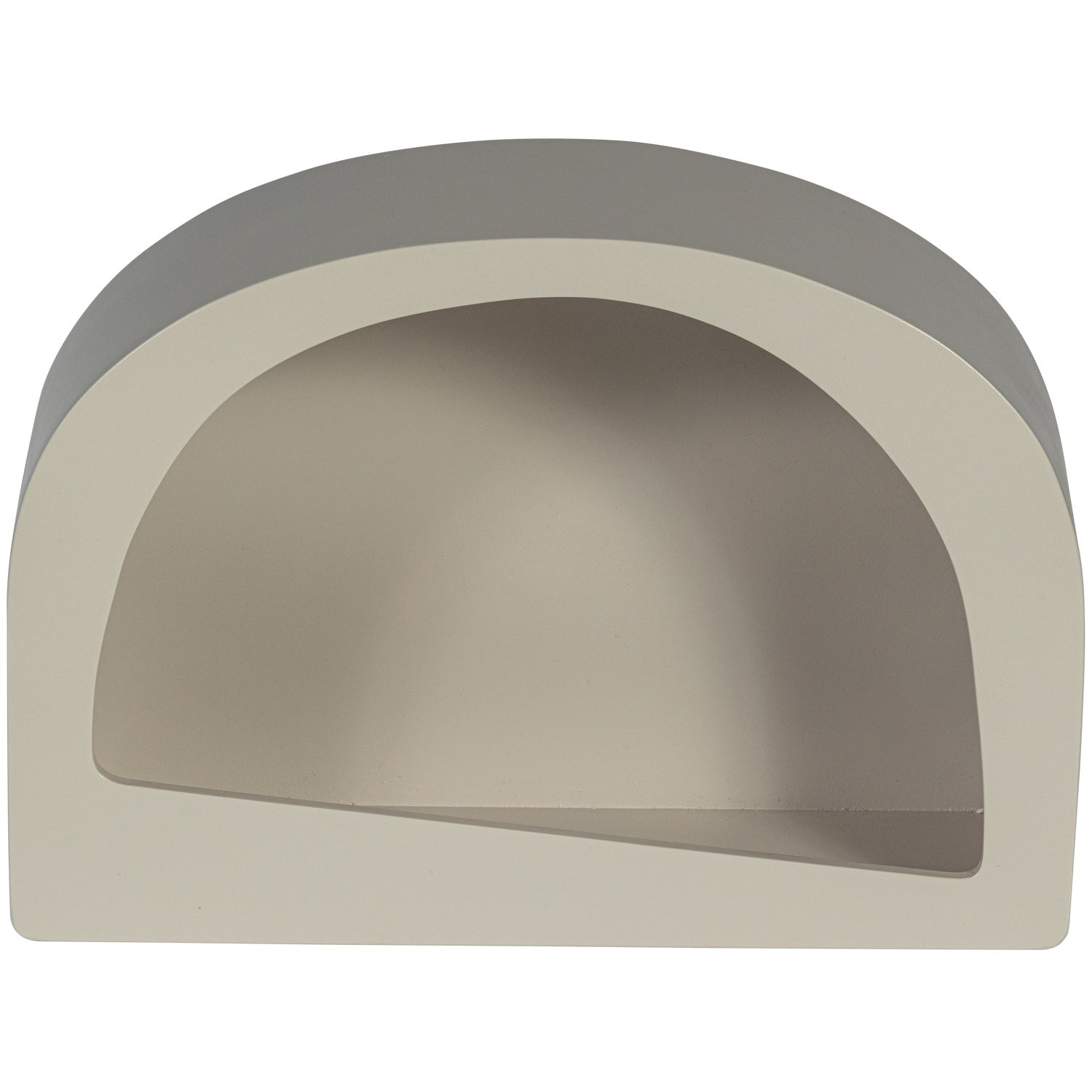 Nástenná polica polkruhová NOAM šedá