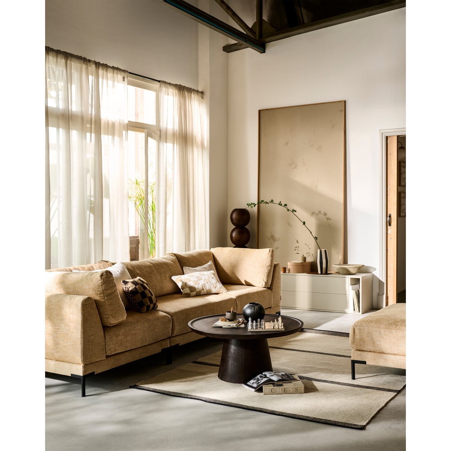 Couple Armchair / Module in Butter Melange
