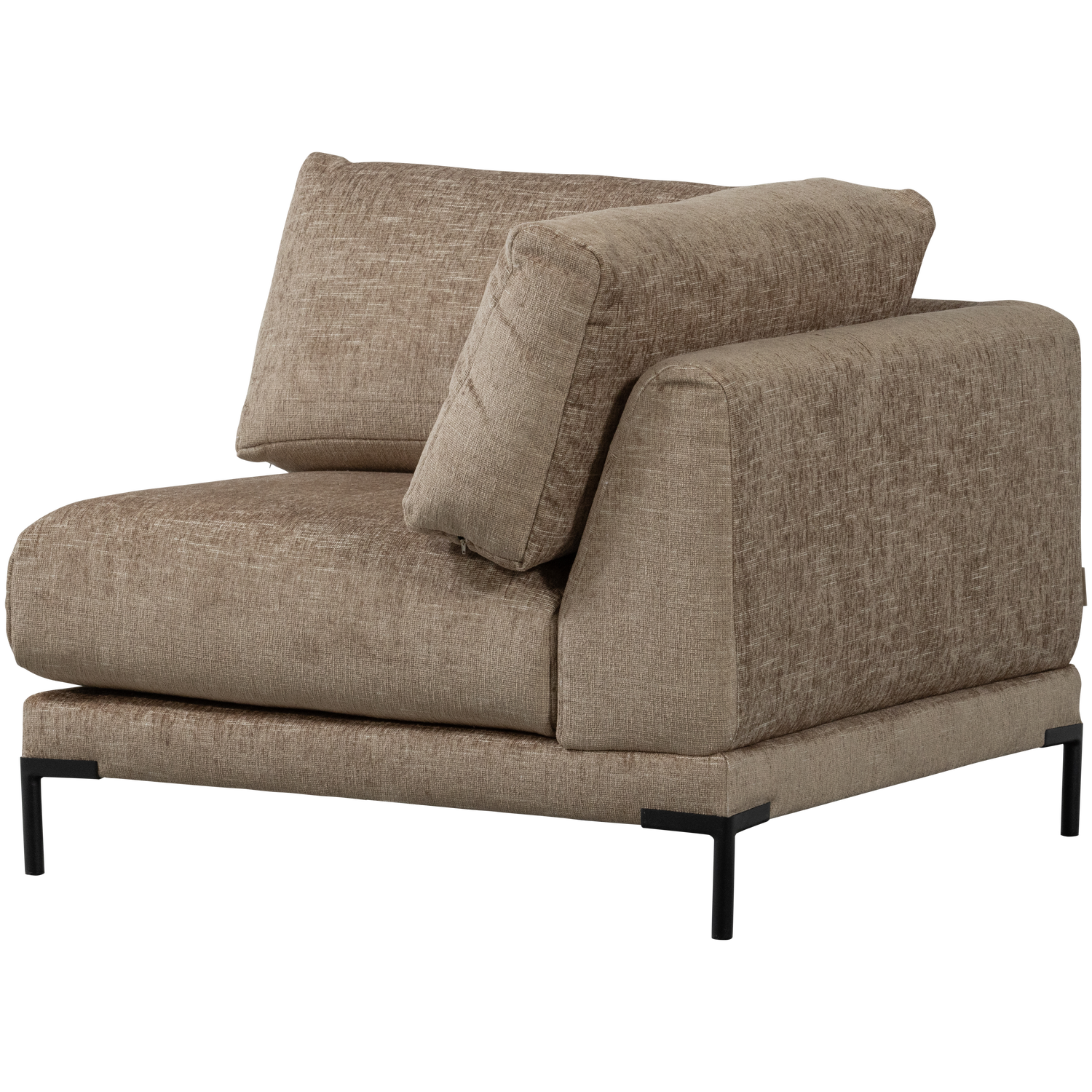 Sofa COUPLE - modulárny rohový hnedý melír
