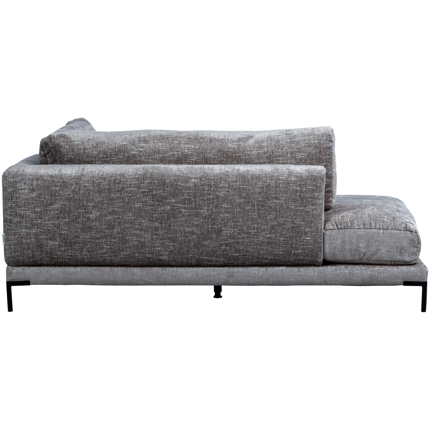 Right-facing chaise longue COUPLE denim mélange