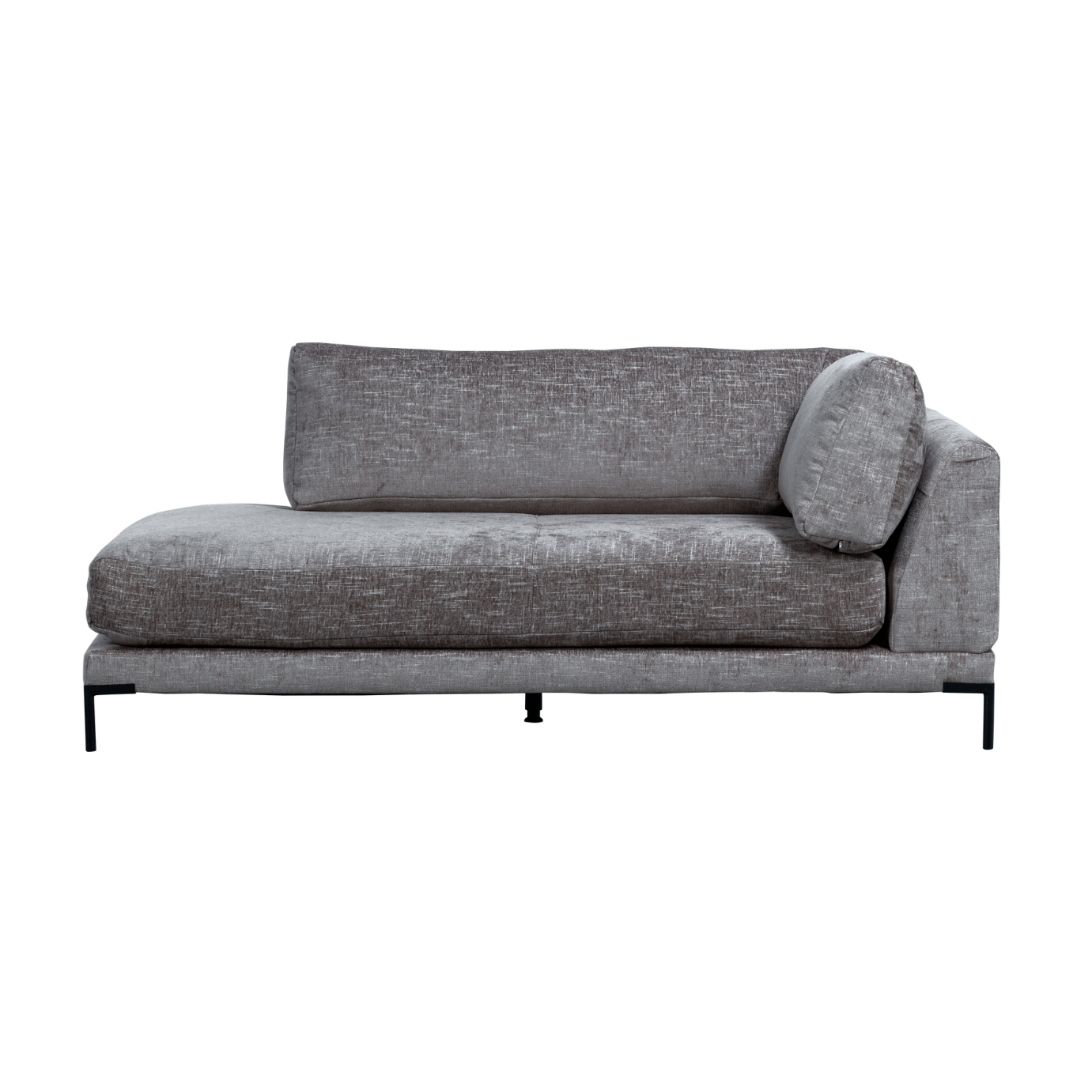 Right-facing chaise longue COUPLE denim mélange