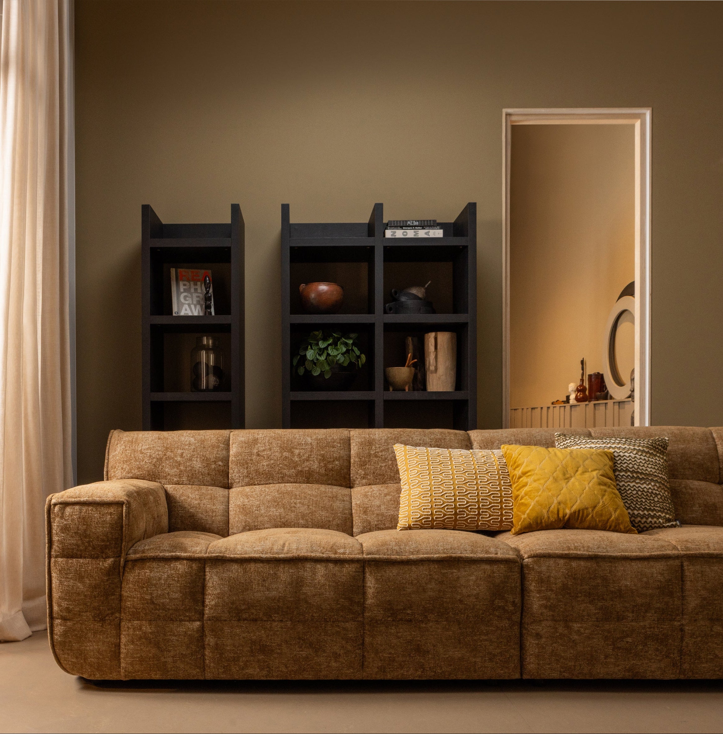 Sofa pre 4 osoby TIMOR karamelový melír