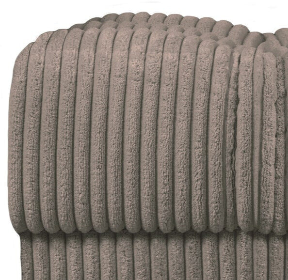 SECOND DATE brown corduroy pouf