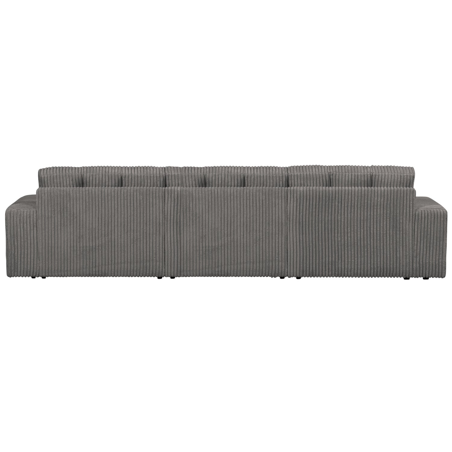 Second date 3-person sofa gray corduroy