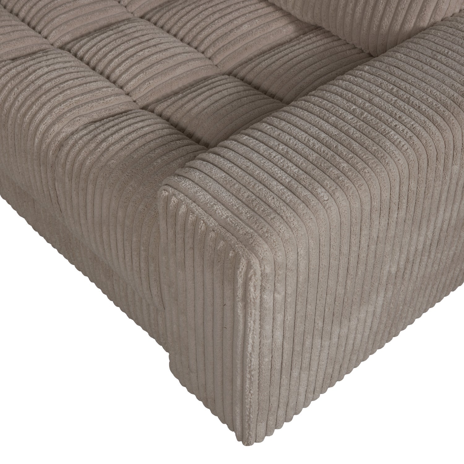 Right-facing corner sofa SECOND DATE brown corduroy