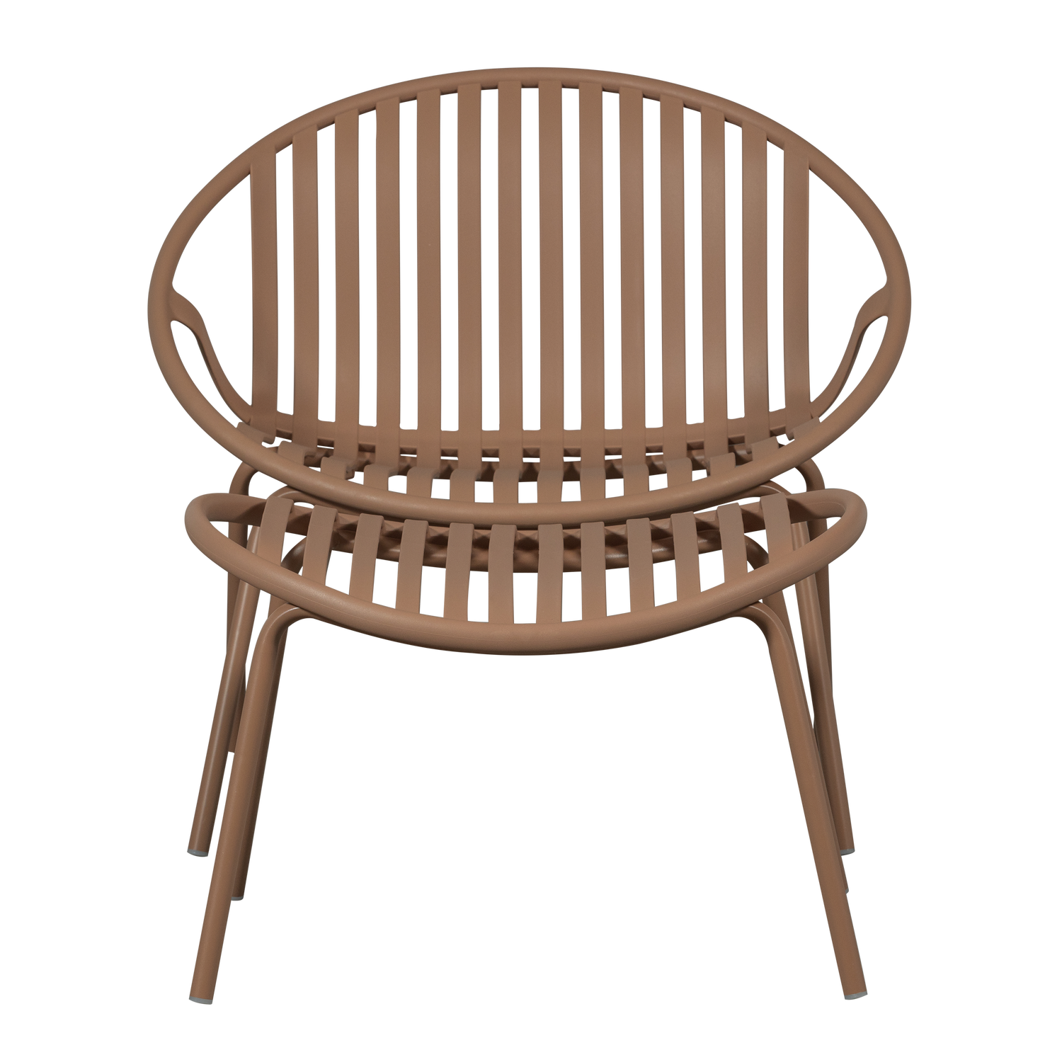 Záhradné kreslo s podnožkou BRUCE lososové