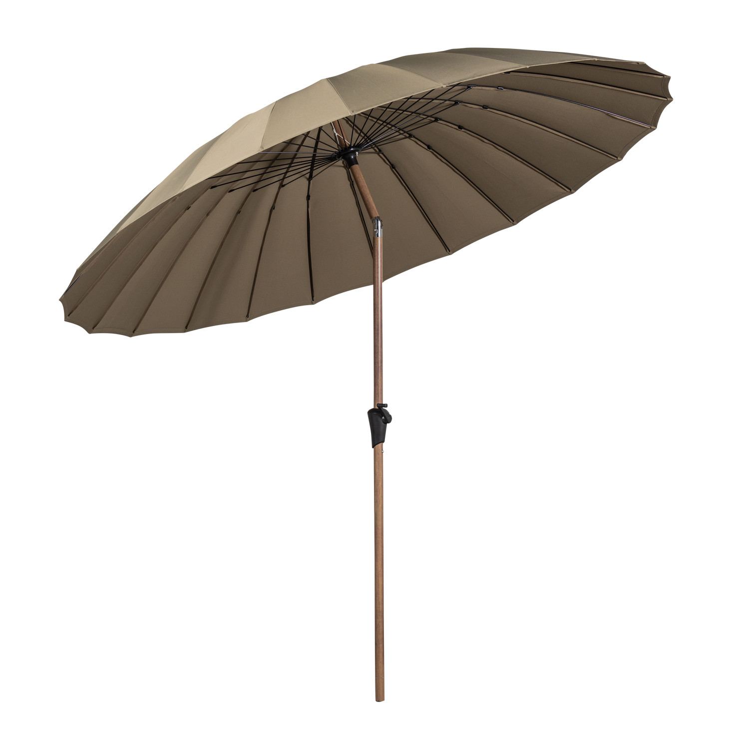 MONICA green garden parasol with beige base