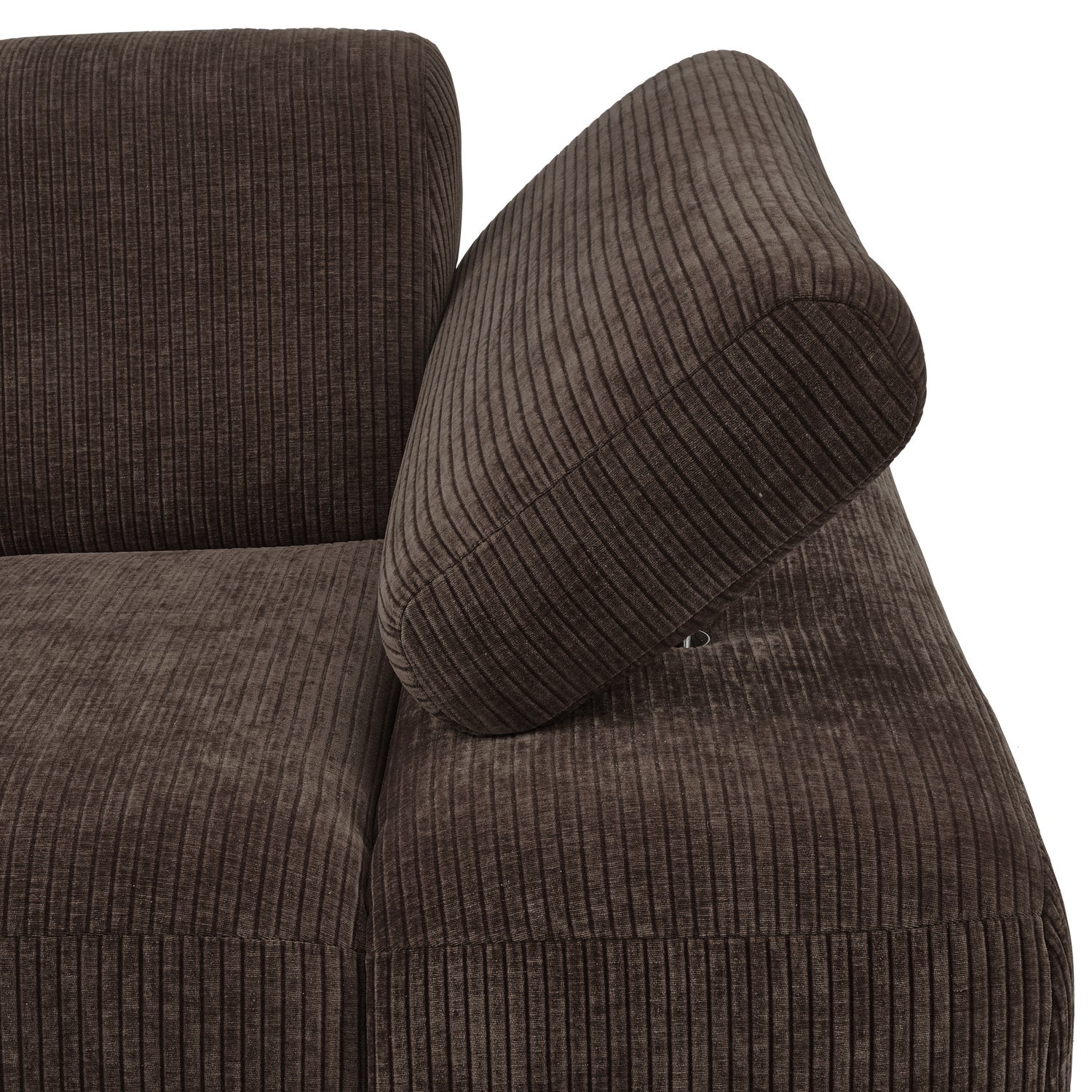 MOJO modular sofa - right-side element dark brown corduroy