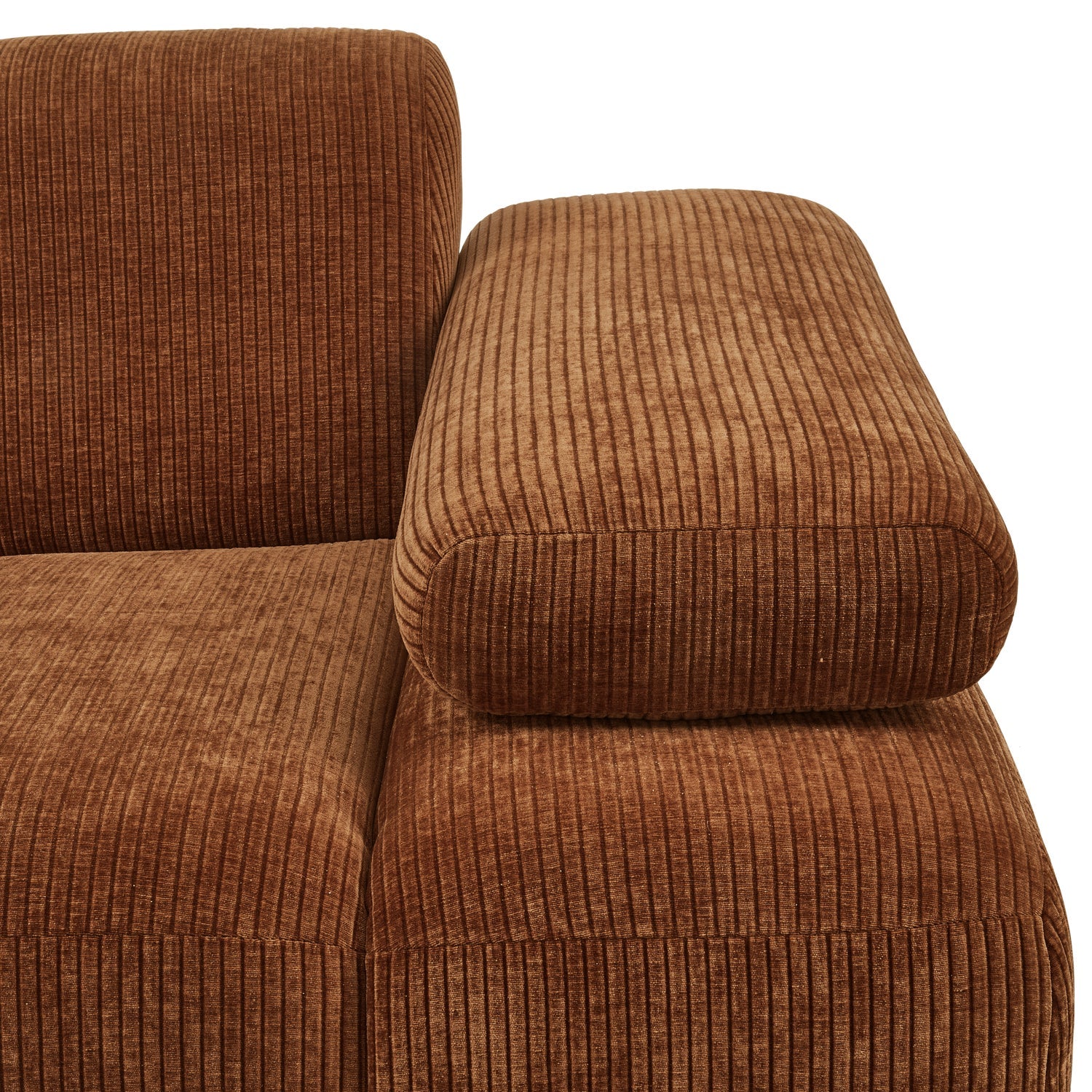 MOJO modular sofa - right-side element brown corduroy