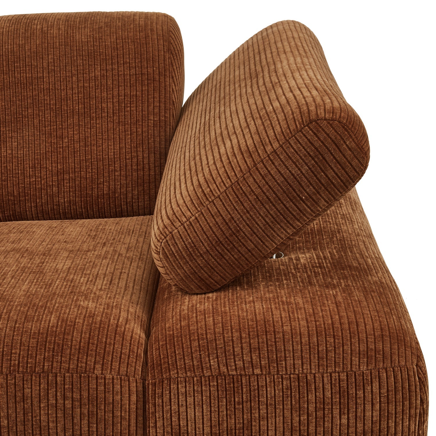 MOJO modular sofa - right-side element brown corduroy
