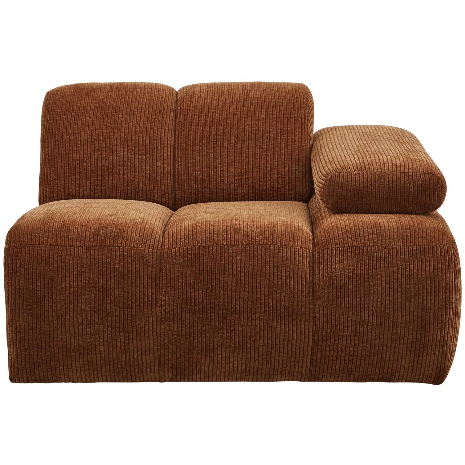 MOJO modular sofa - right-side element brown corduroy