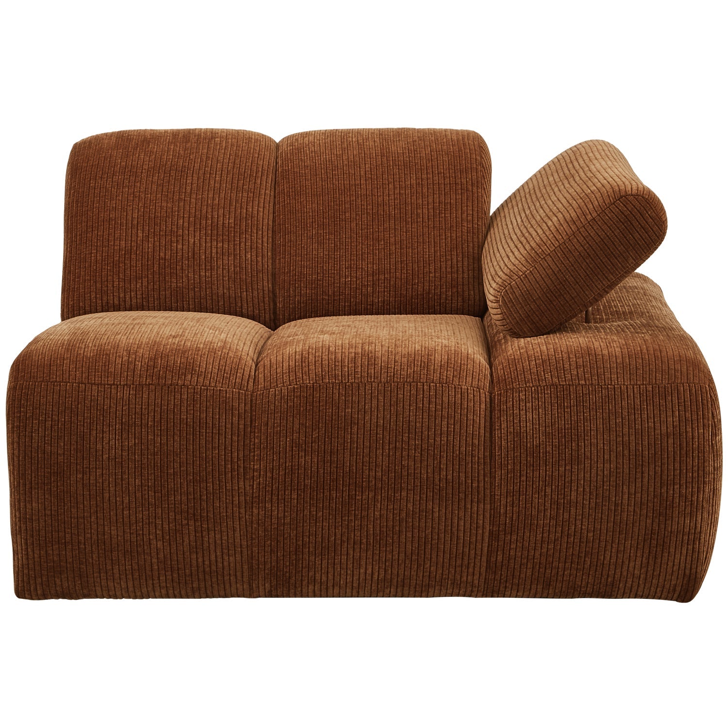 MOJO modular sofa - right-side element brown corduroy