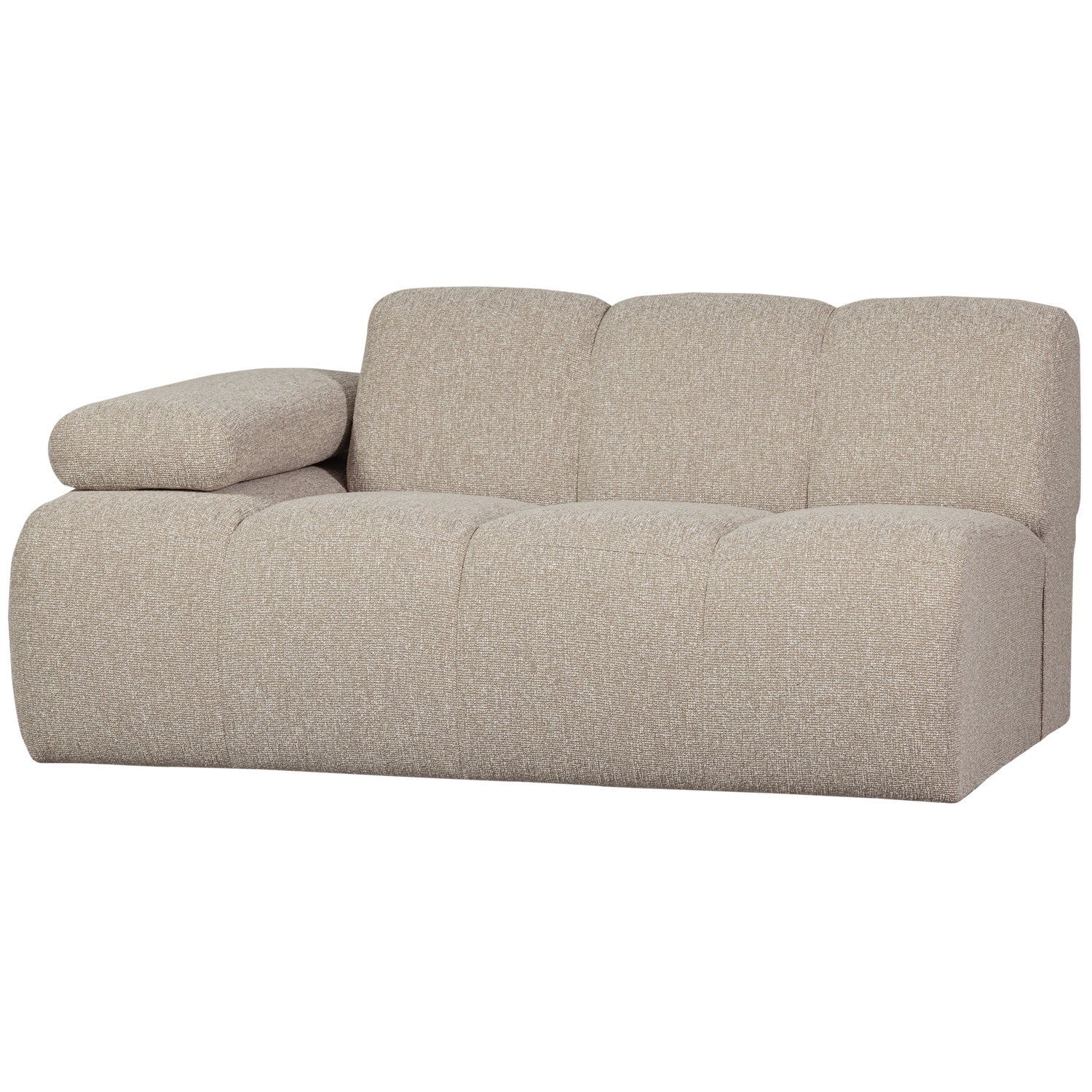 MOJO modular sofa - 1.5-seater left-sided beige mélange bouclé element