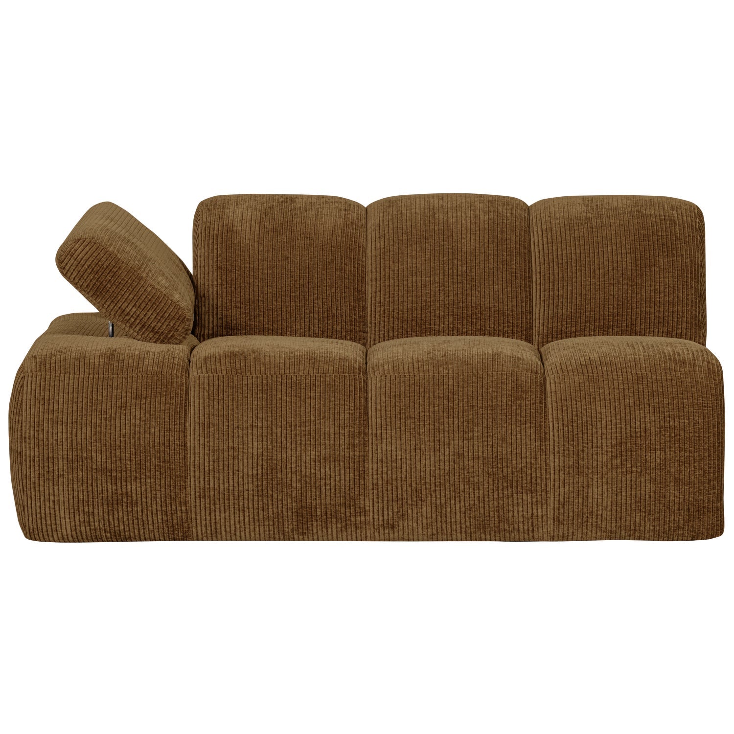 MOJO modular sofa - 1.5-seater left-sided dark honey corduroy element