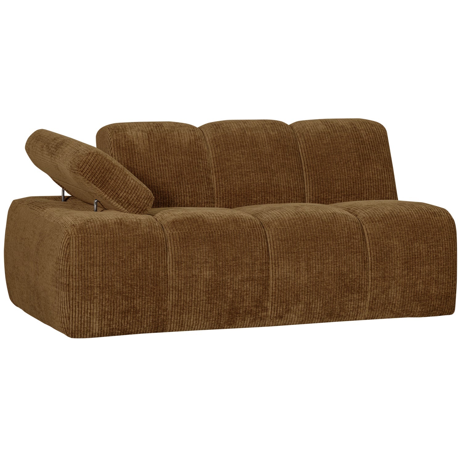 MOJO modular sofa - 1.5-seater left-sided dark honey corduroy element