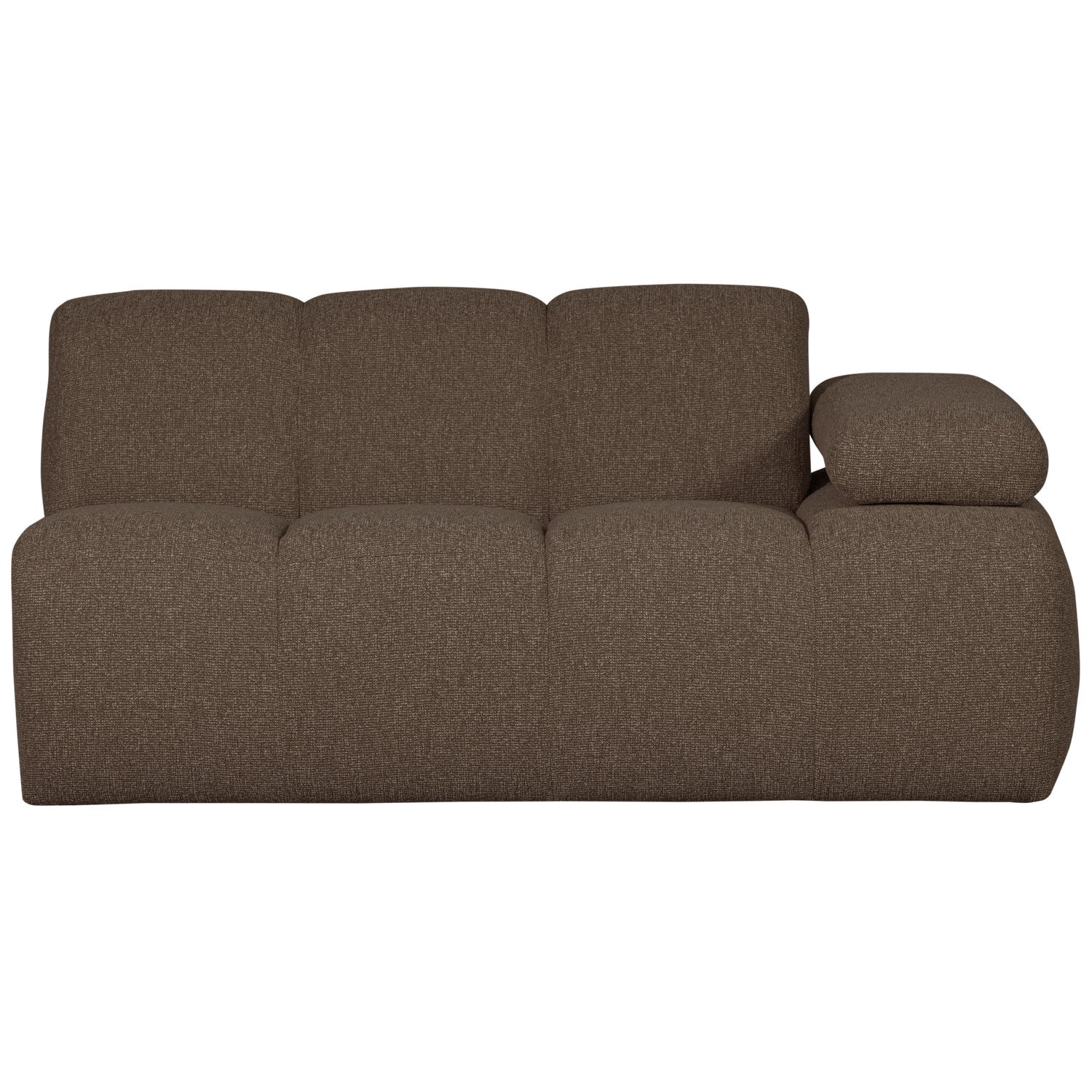 MOJO modular sofa - 1.5-seater right-hand dark brown bouclé element