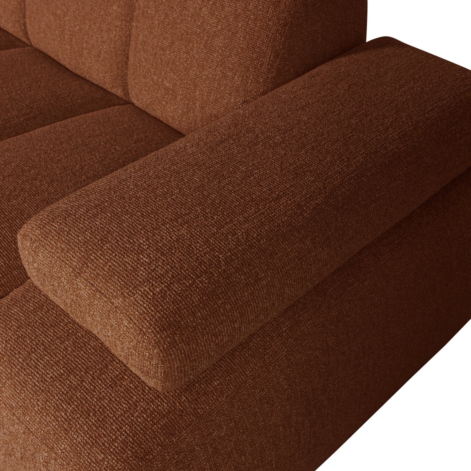 MOJO modular sofa - 1.5-seater right-hand brown bouclé element