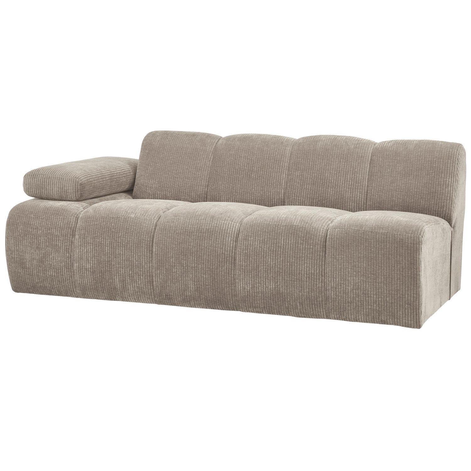 MOJO modular sofa - left-sided 2-seater dark sandy corduroy element