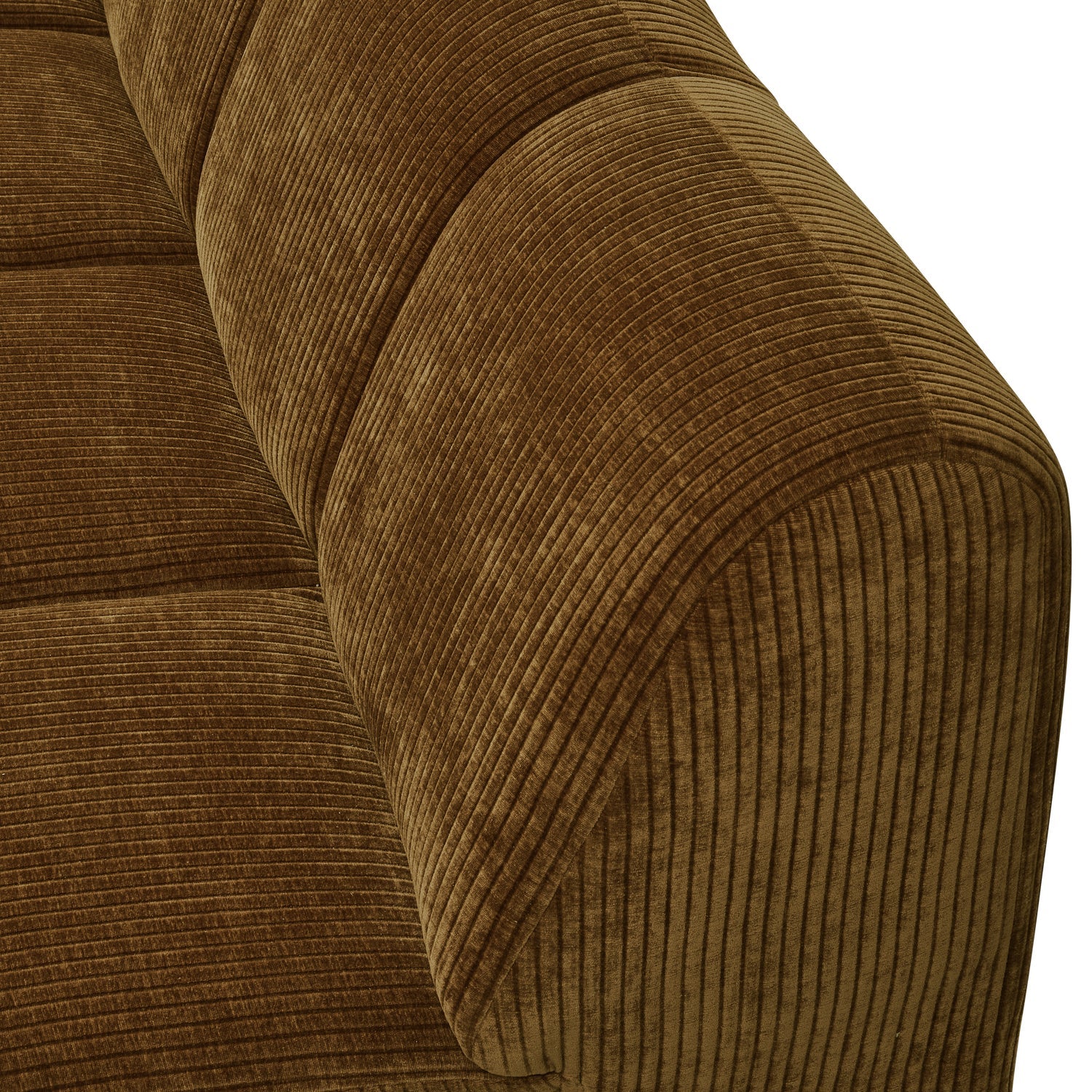 MOJO modular sofa - left-sided 2-seater dark honey corduroy element