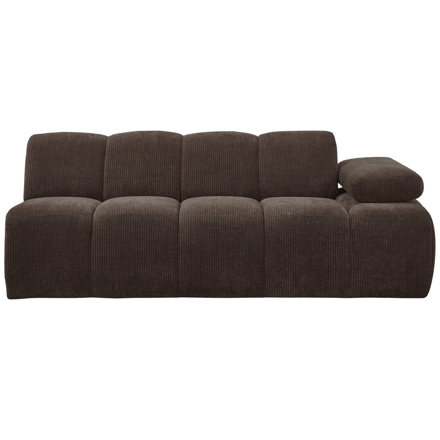 MOJO modular sofa - right-facing 2-seater dark brown corduroy element