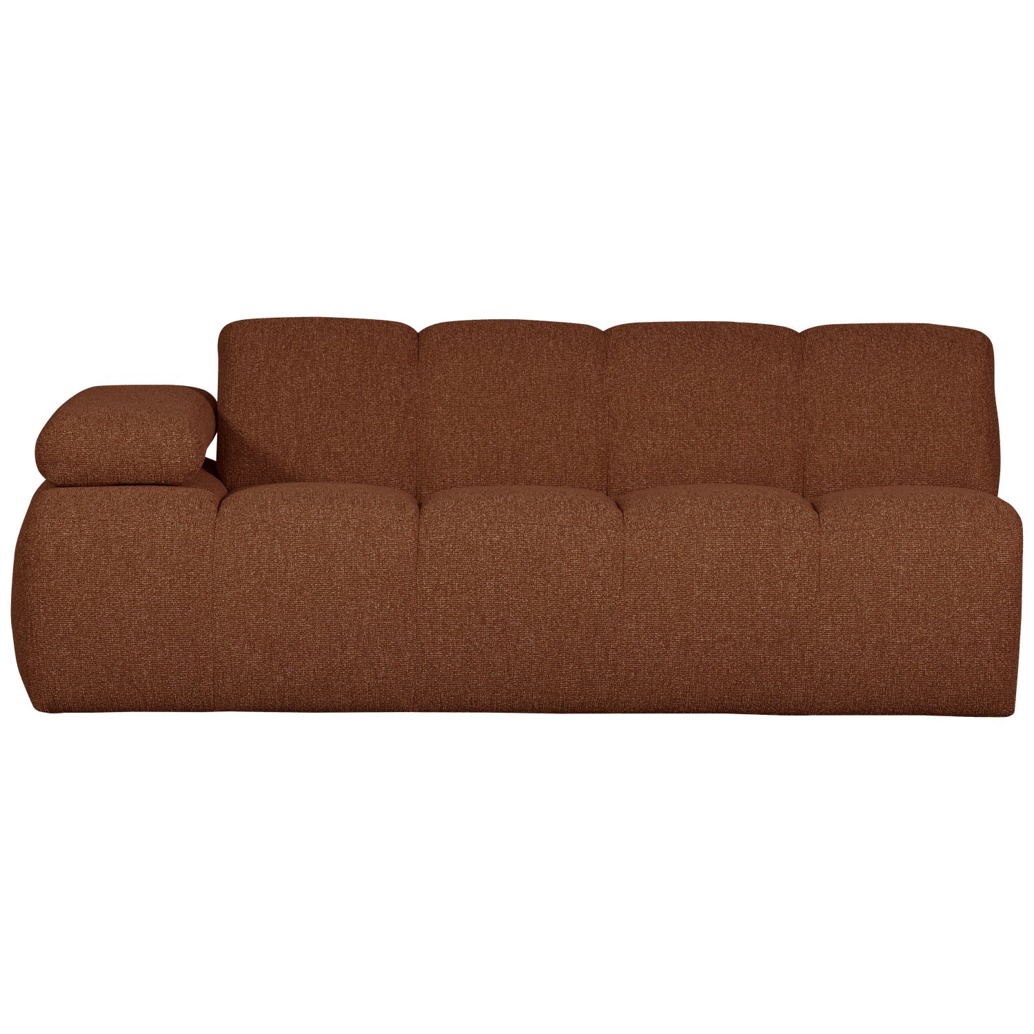 MOJO Modular Sofa - Left-Facing 2-Seater in Rusty Brown Bouclé