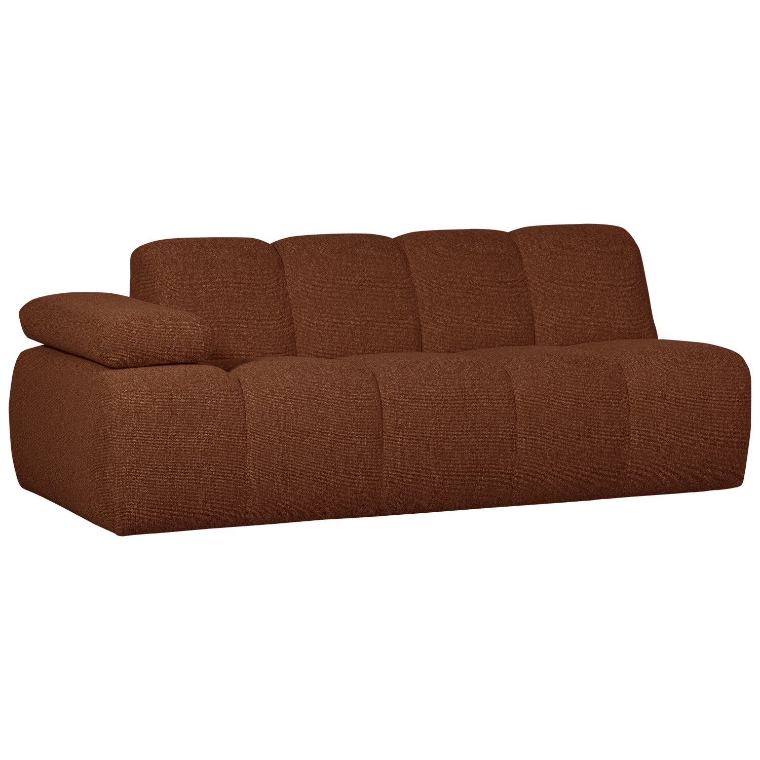 MOJO Modular Sofa - Left-Facing 2-Seater in Rusty Brown Bouclé