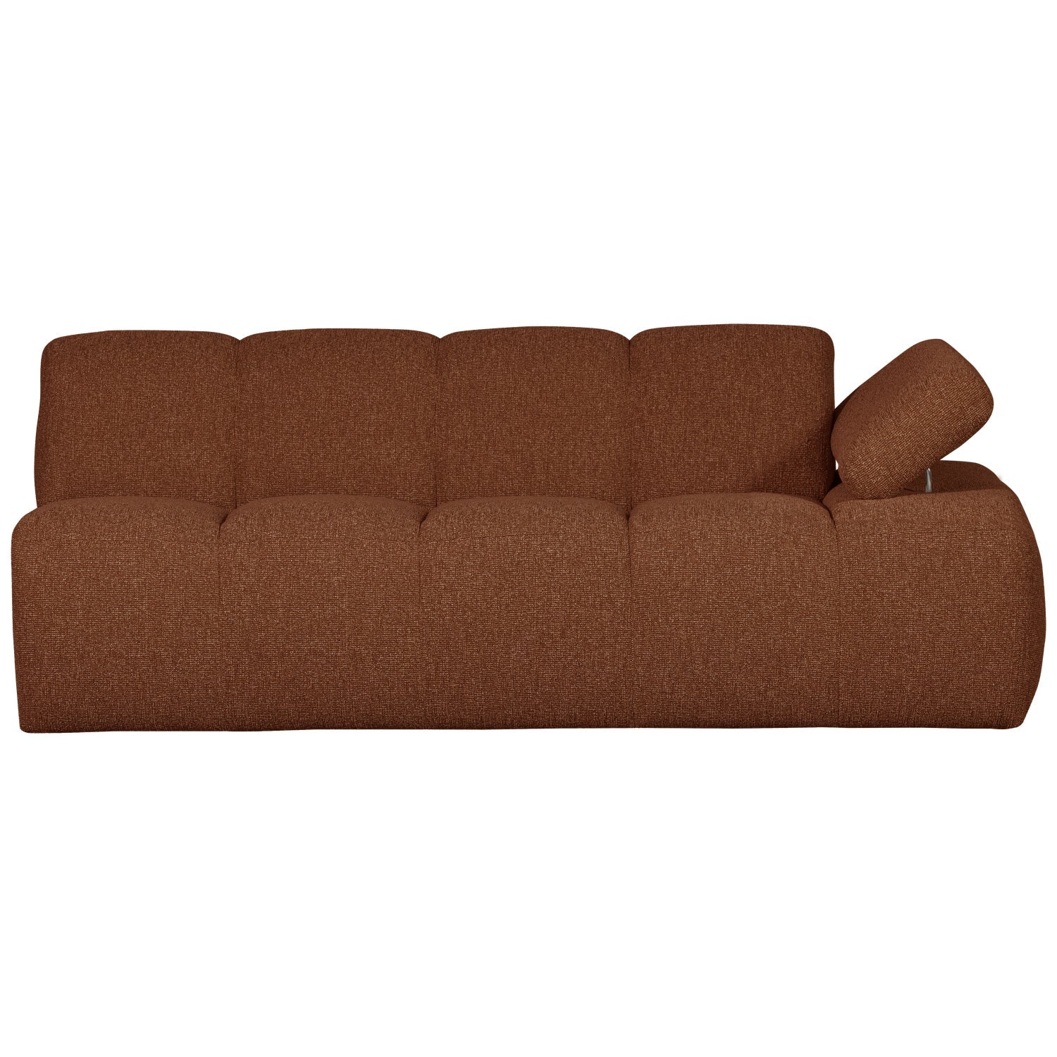 MOJO Modular Sofa - Right-Hand Element for Two People in Rusty Brown Bouclé