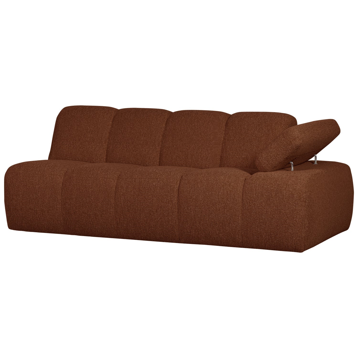 MOJO Modular Sofa - Right-Hand Element for Two People in Rusty Brown Bouclé
