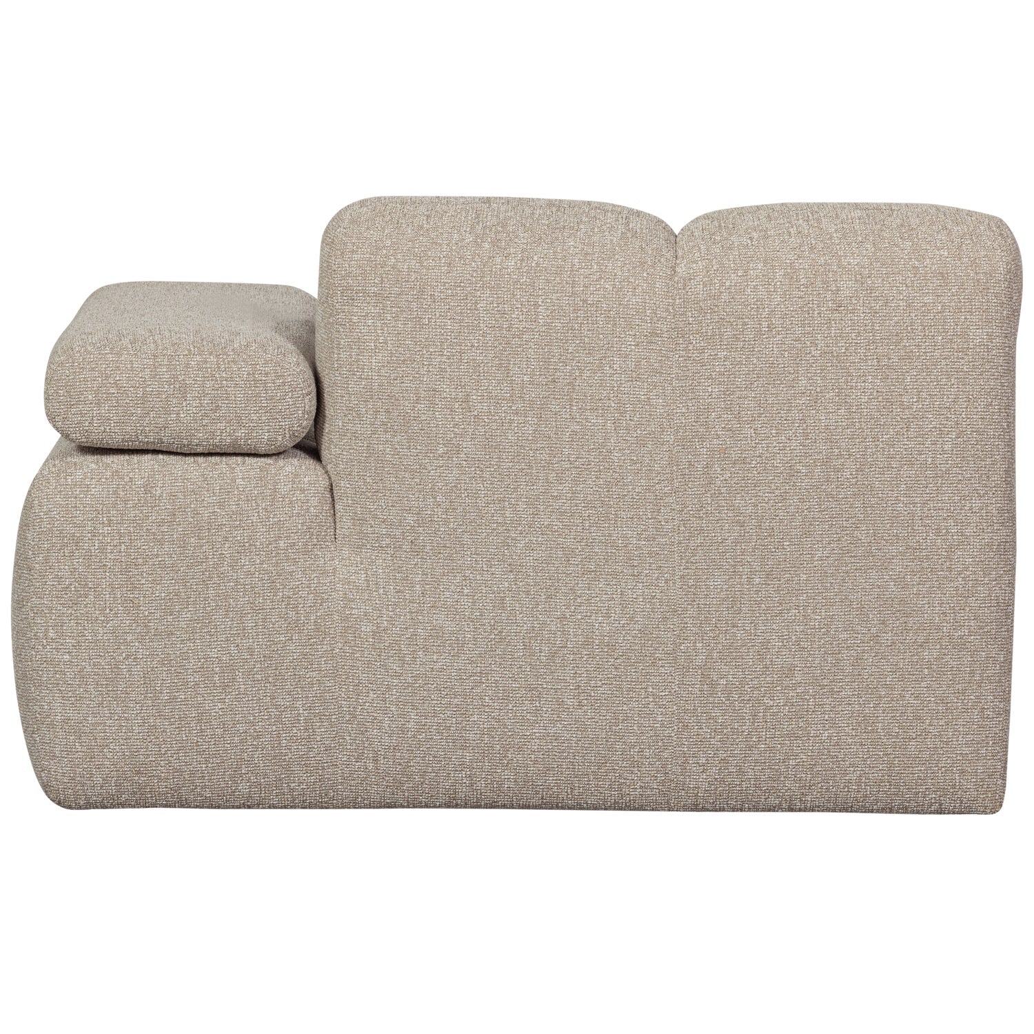 MOJO modular sofa - right-facing chaise lounge in beige mélange bouclé