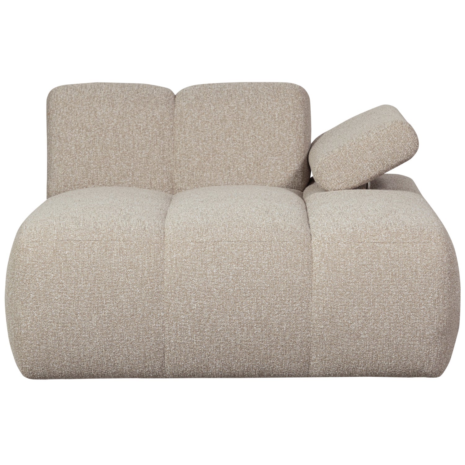 MOJO modular sofa - right-facing chaise lounge in beige mélange bouclé