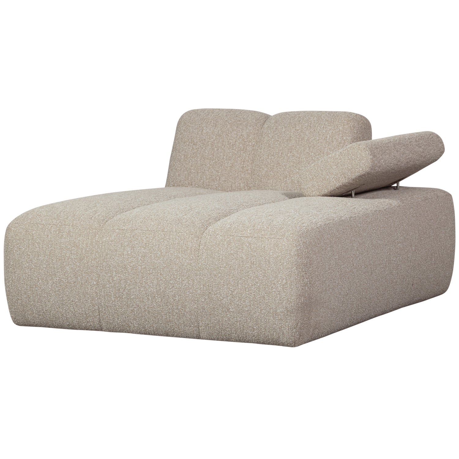 MOJO modular sofa - right-facing chaise lounge in beige mélange bouclé