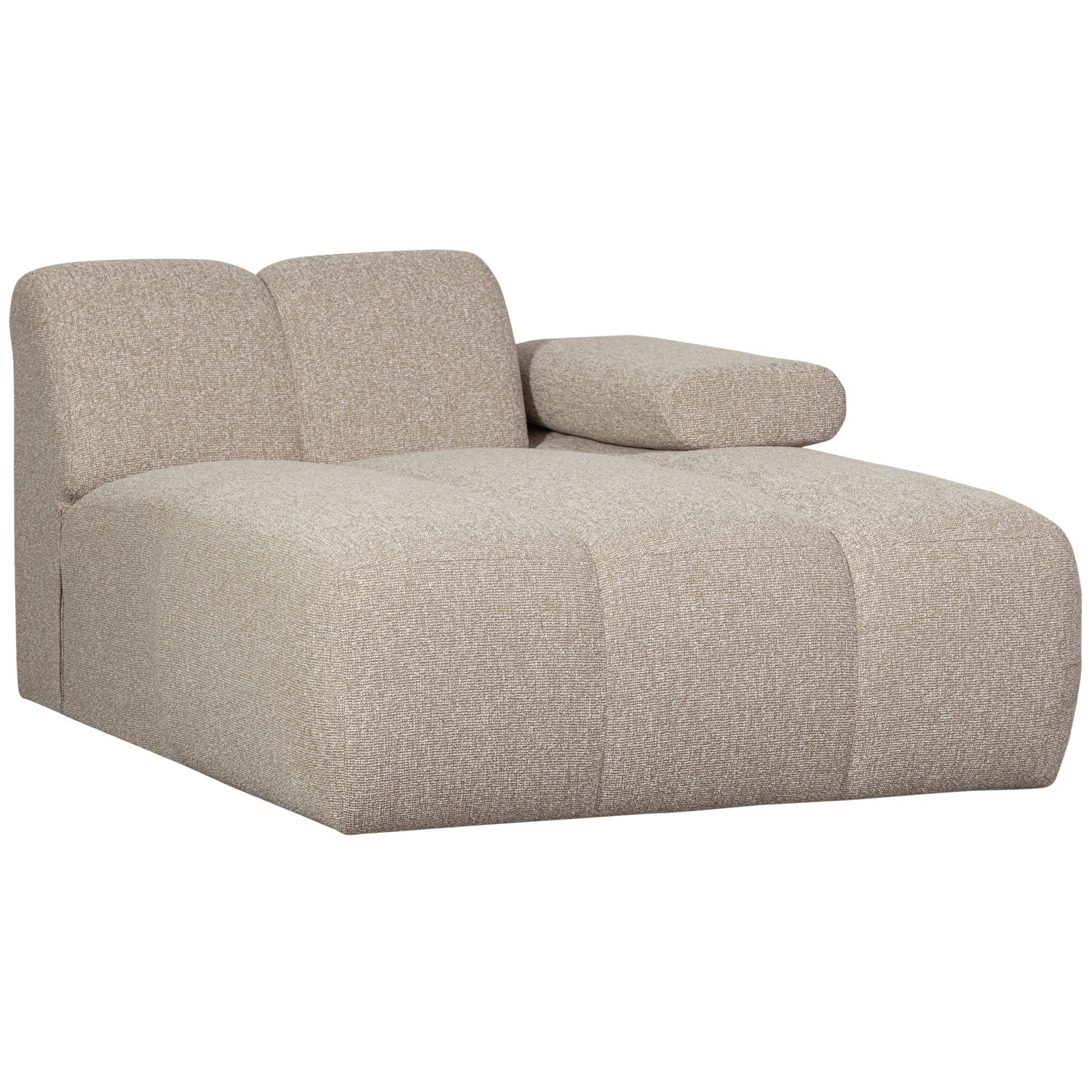 MOJO modular sofa - right-facing chaise lounge in beige mélange bouclé