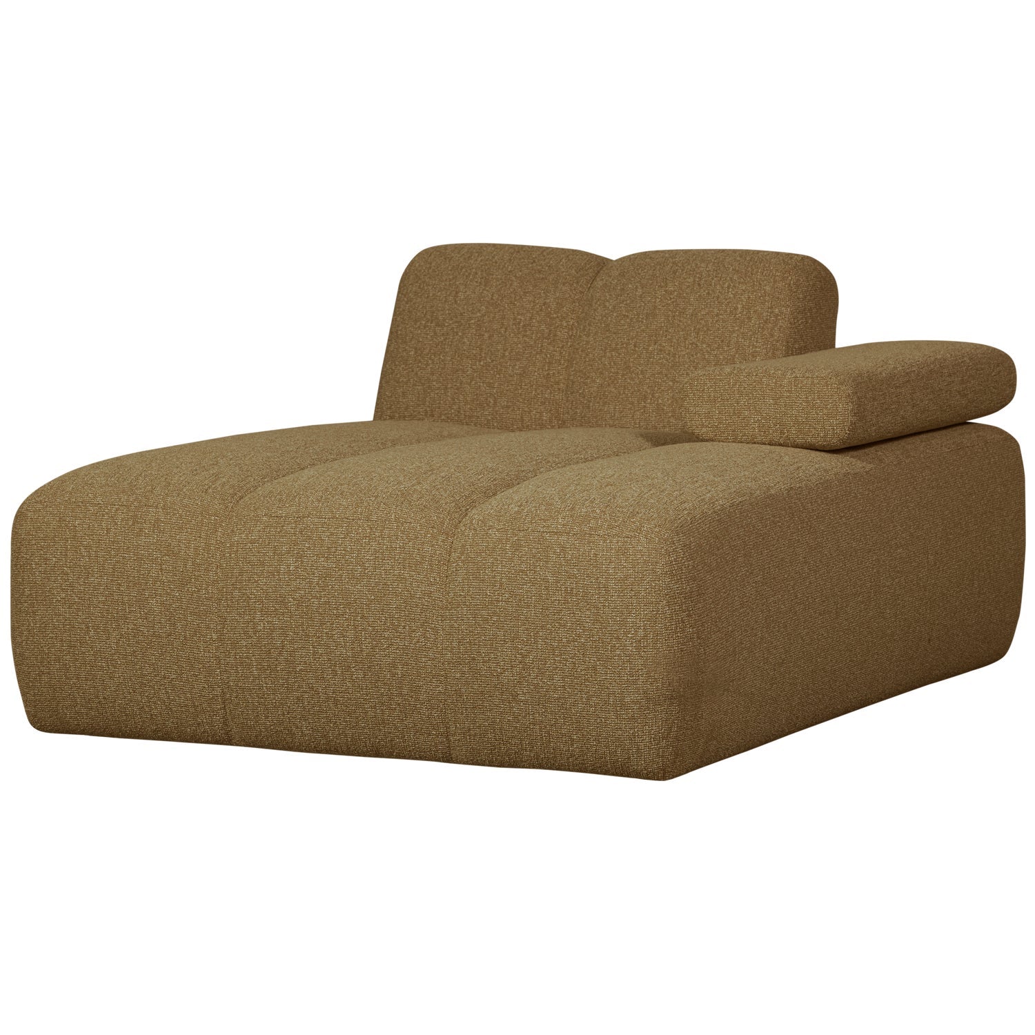 MOJO modular sofa - right-facing chaise longue dark honey bouclé