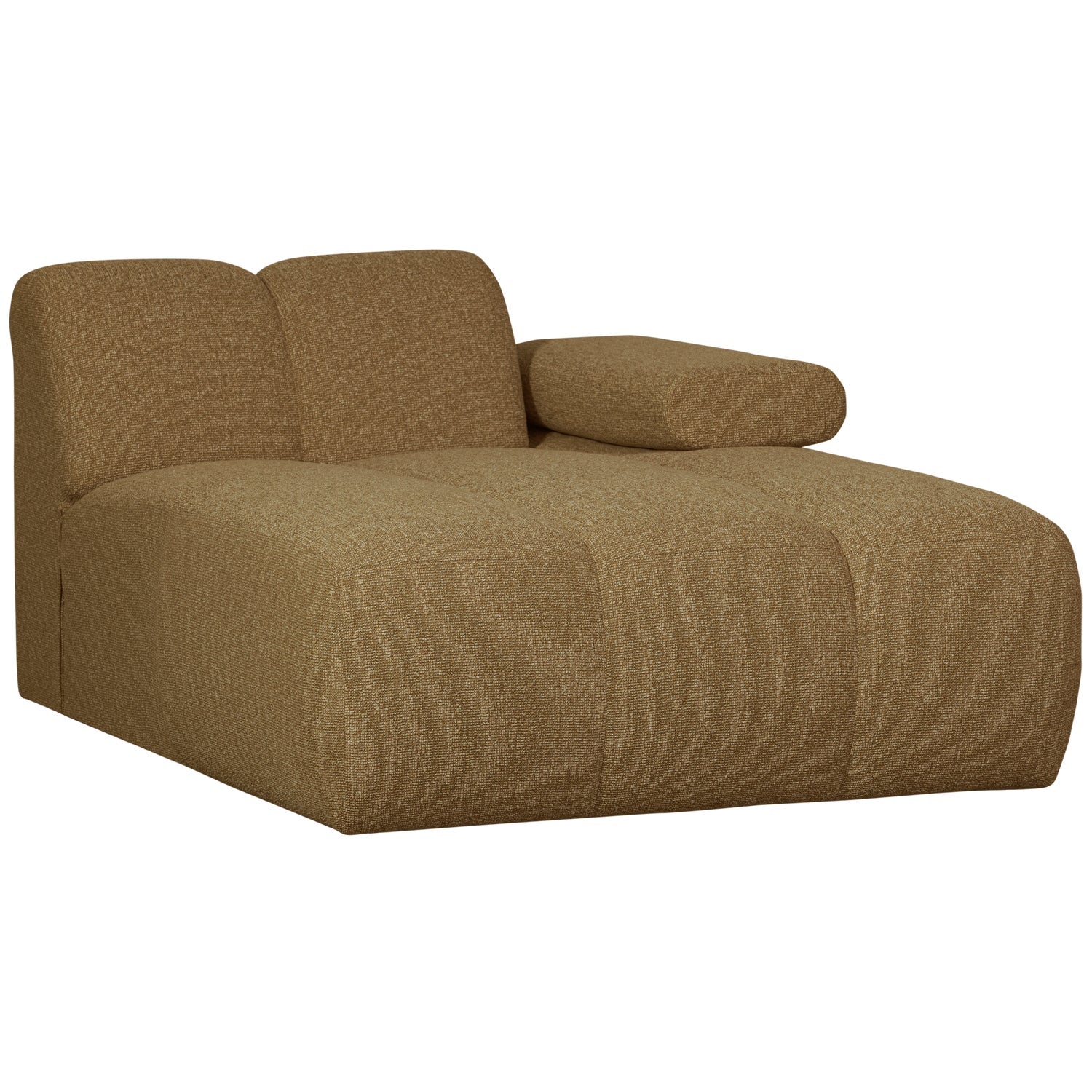 MOJO modular sofa - right-facing chaise longue dark honey bouclé