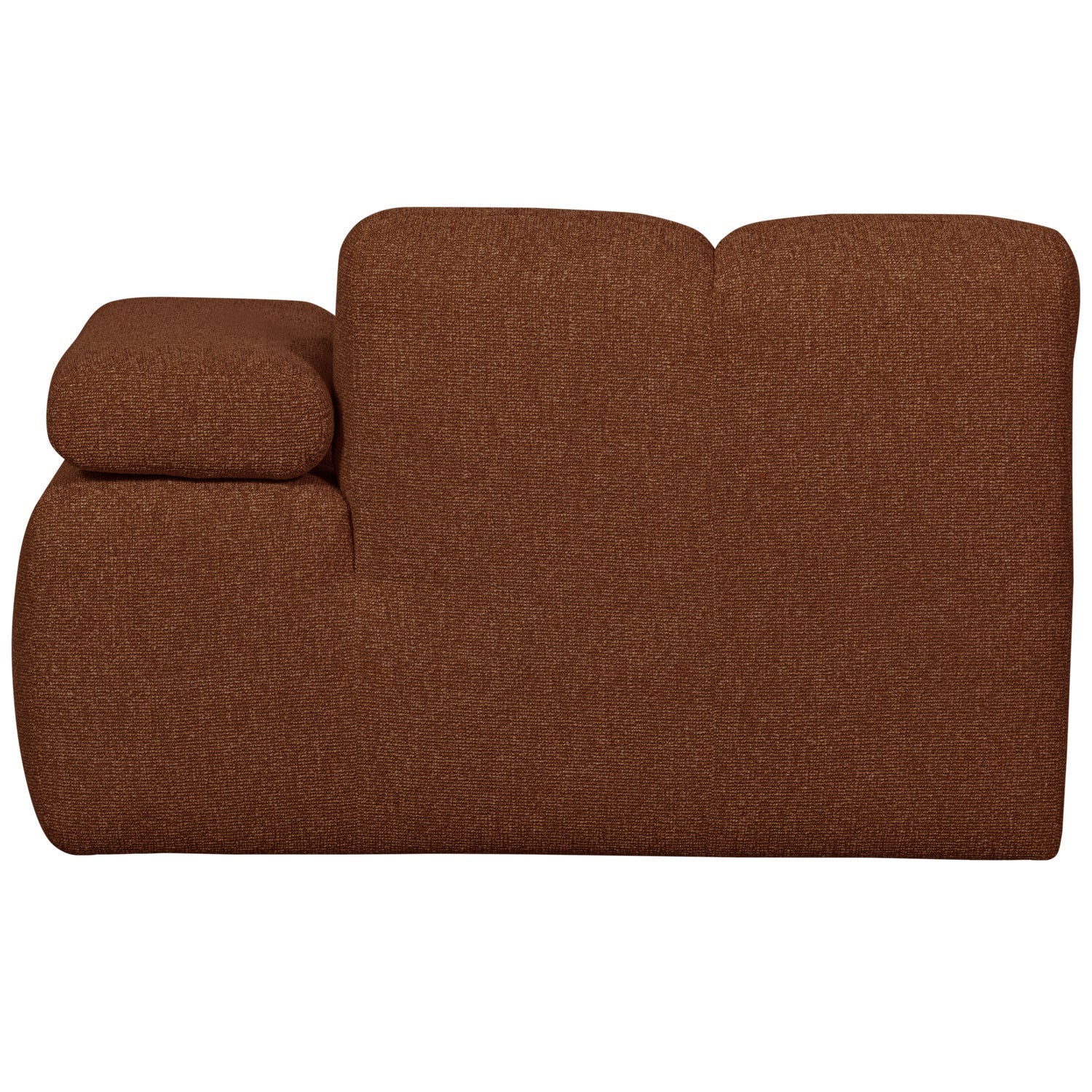 MOJO Modular Sofa - Right-Arm Chaise in Rusty Brown Bouclé