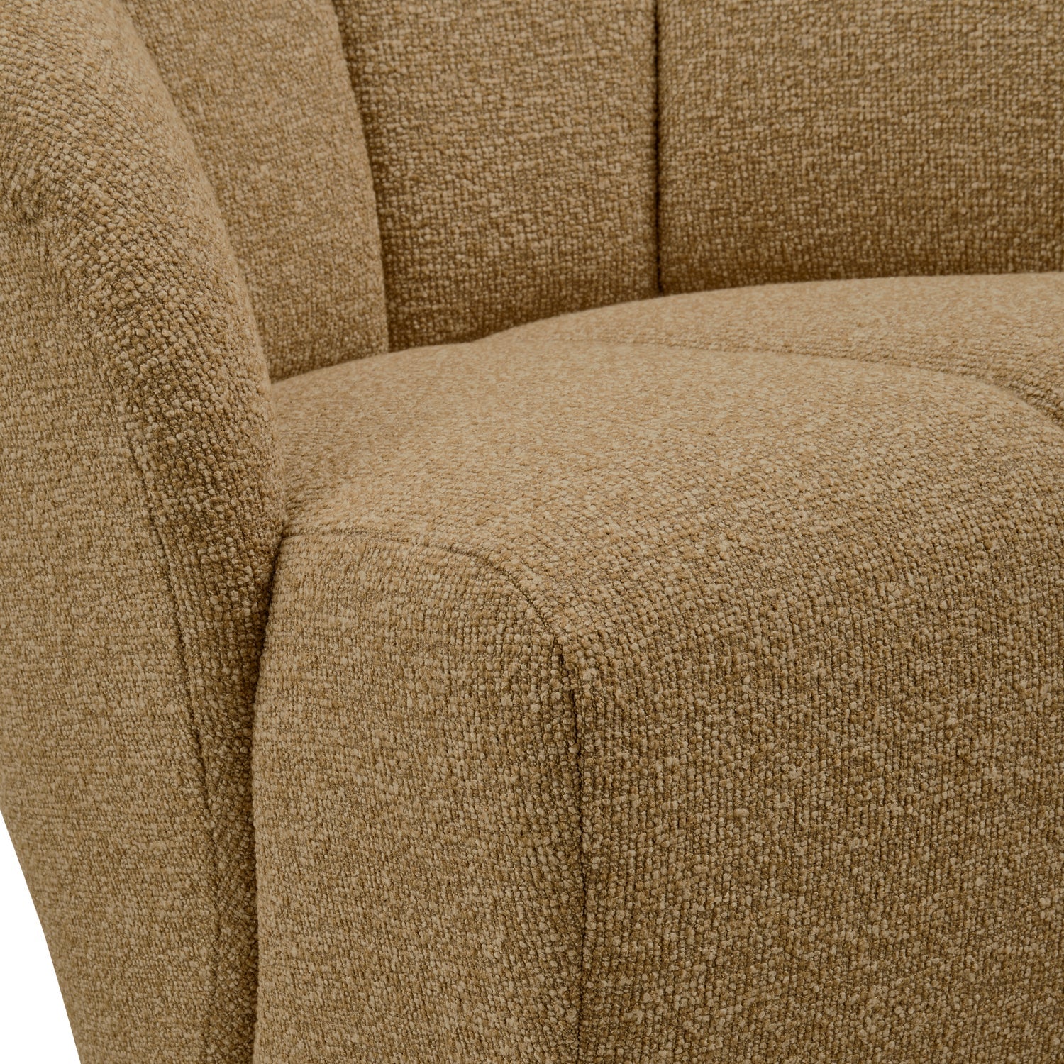 MOJO swivel armchair dark honey bouclé