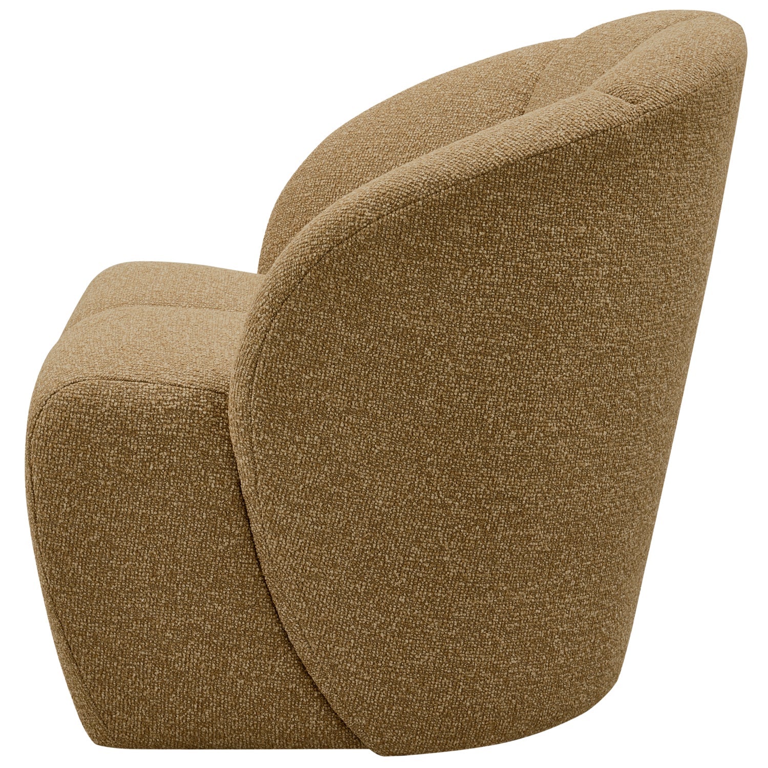 MOJO swivel armchair dark honey bouclé