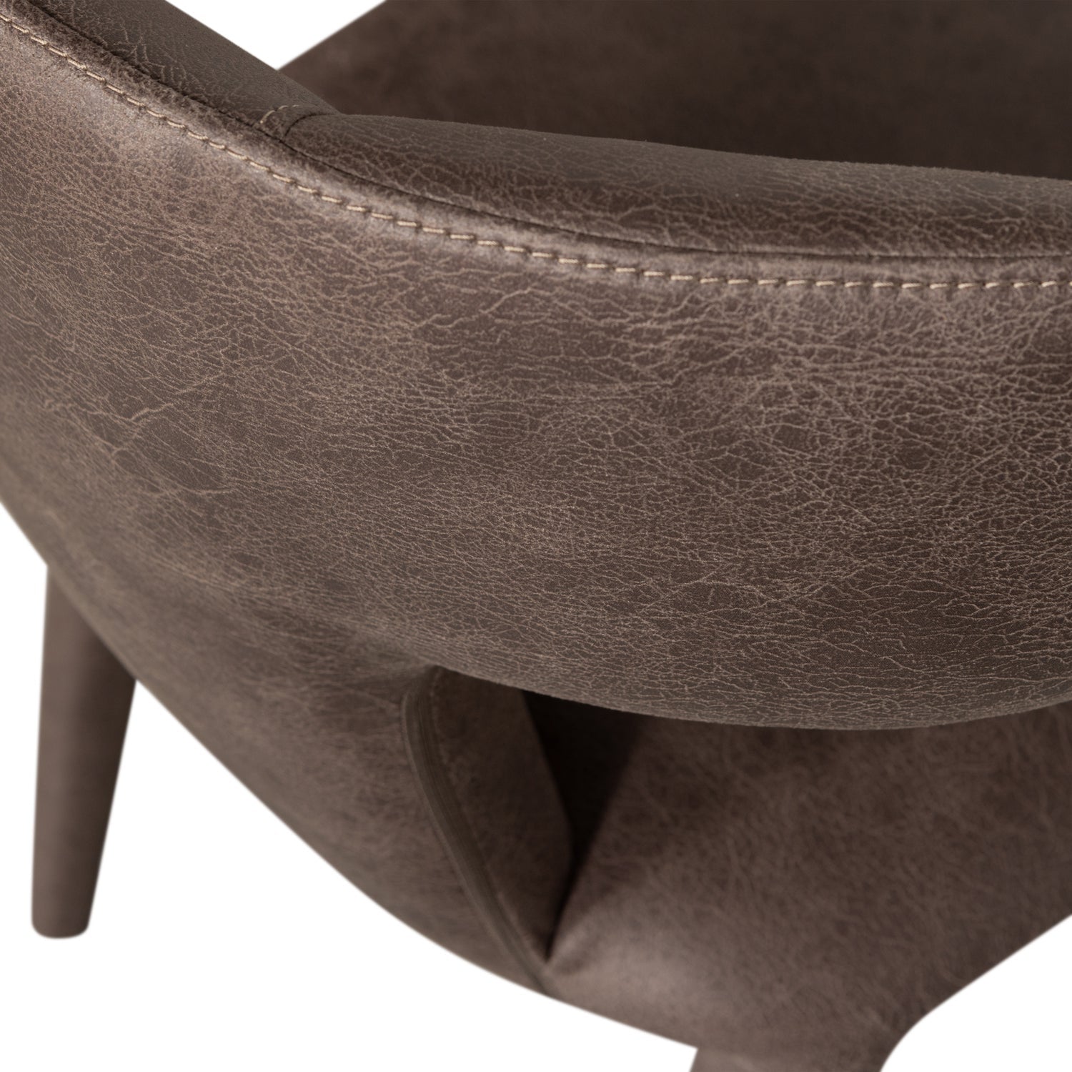 Stolička PERMIT tmavohnedá ekokoža