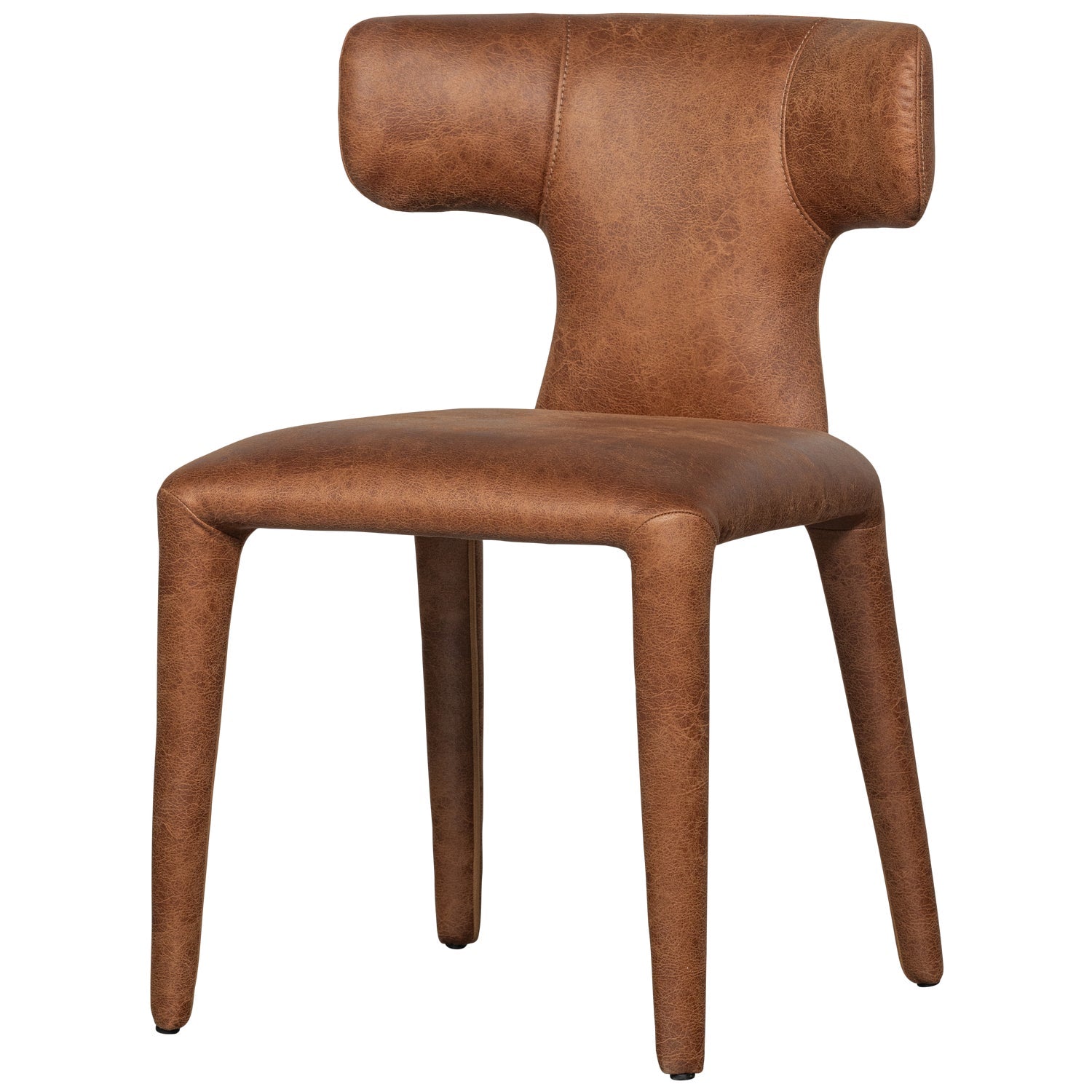 PERMIT Chair brown eco-leather