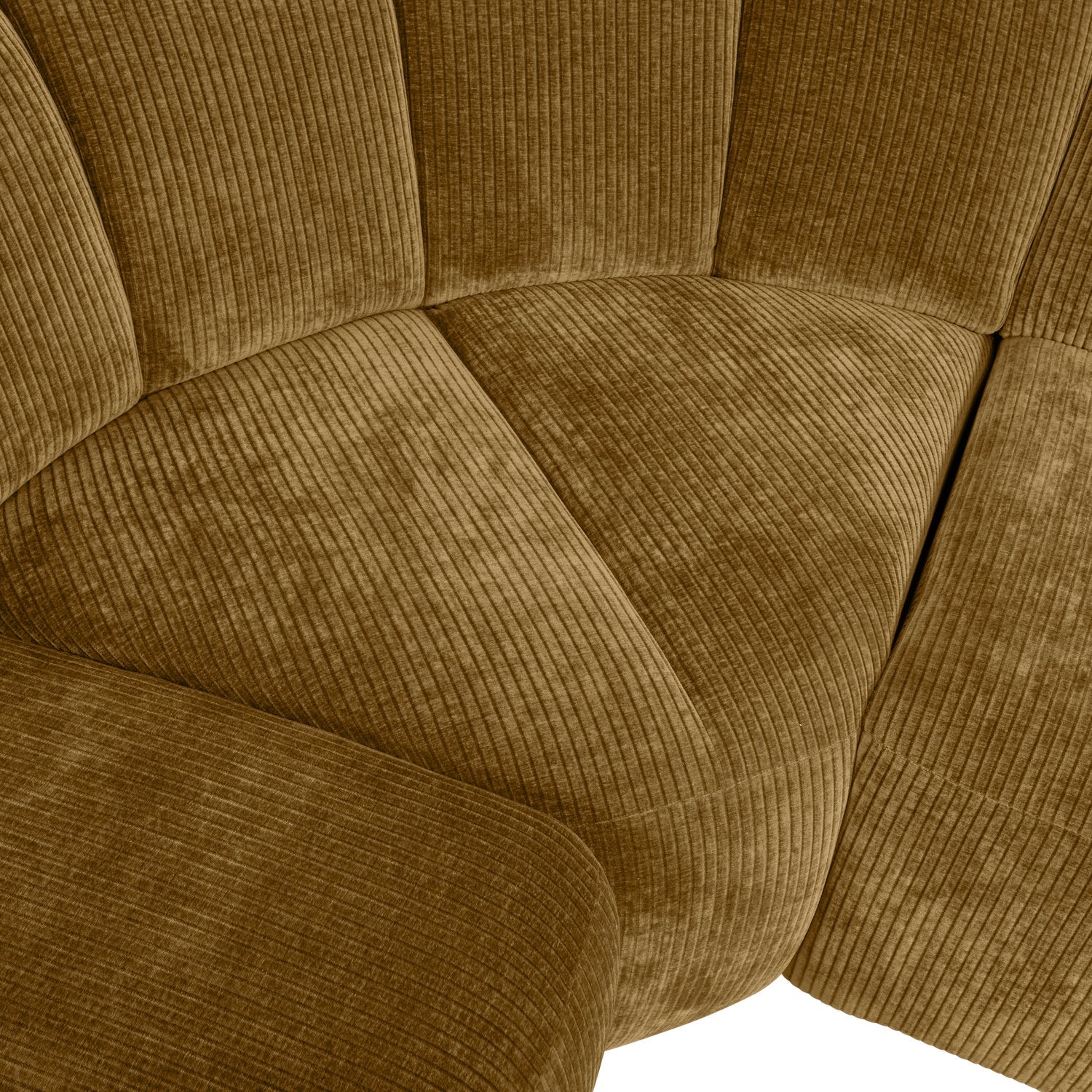 Modulový rohový gauč ľavostranný pre 6 osôb MOJO tmavý medový zamat