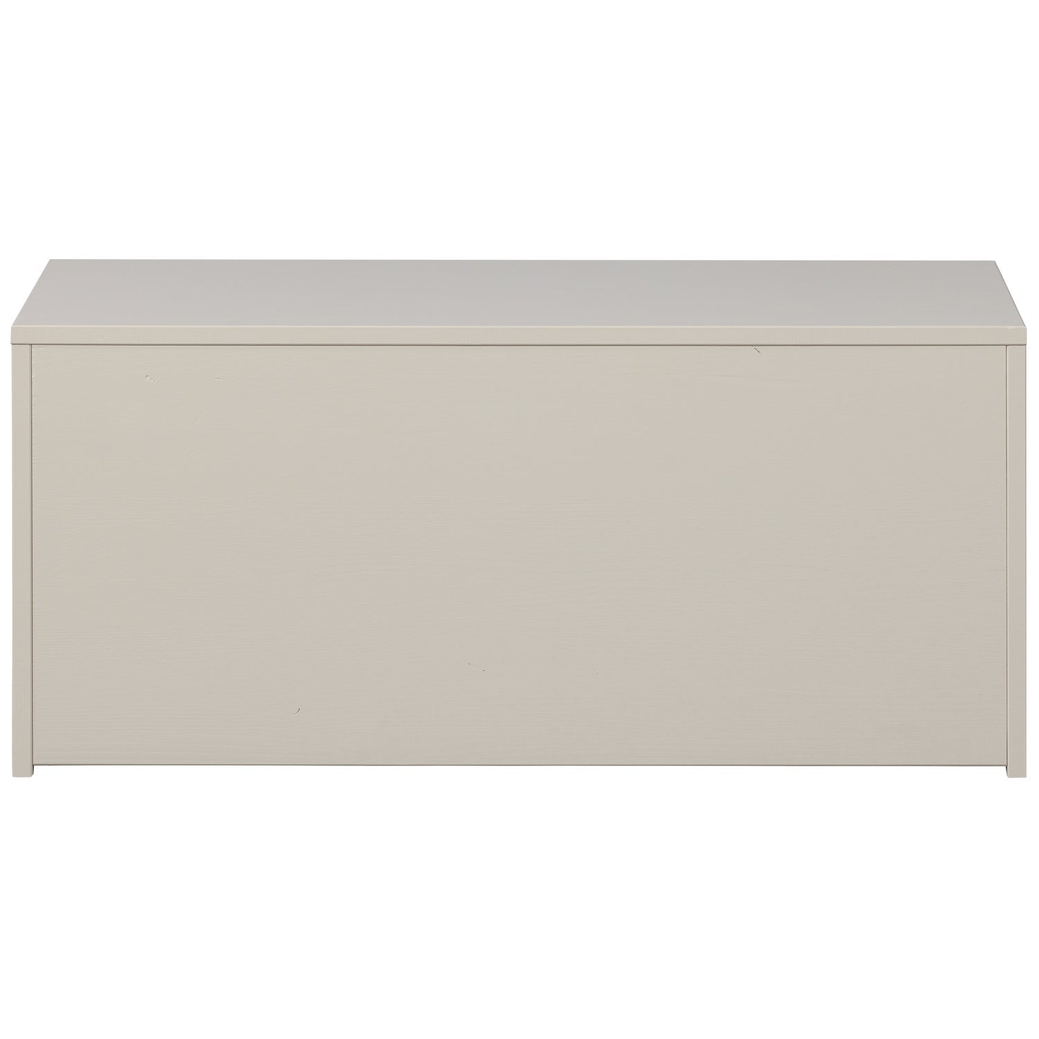 Bench with gravure drawers gray pine wood