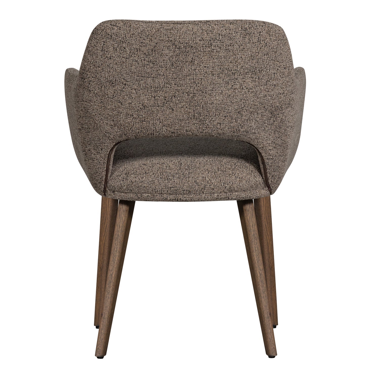 MURAT taupe chair with dark brown oak base